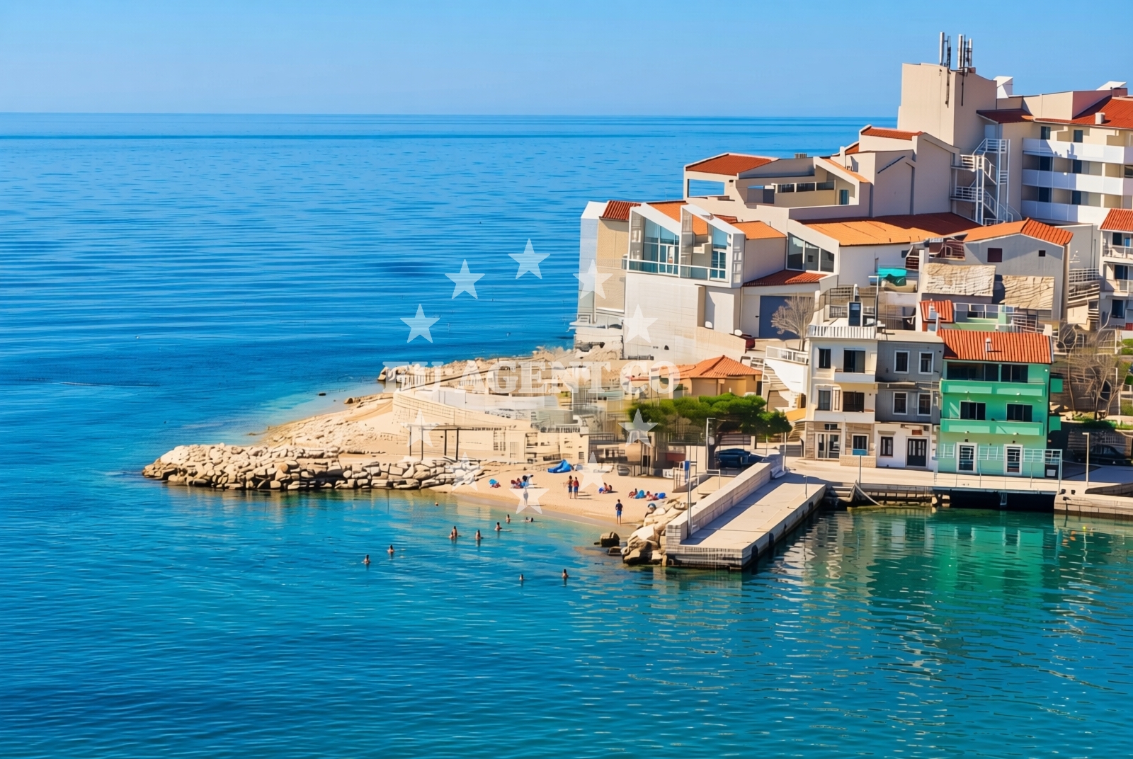 Restaurant in Igrane, Central Dalmatia, overlooking the Adriatic Sea