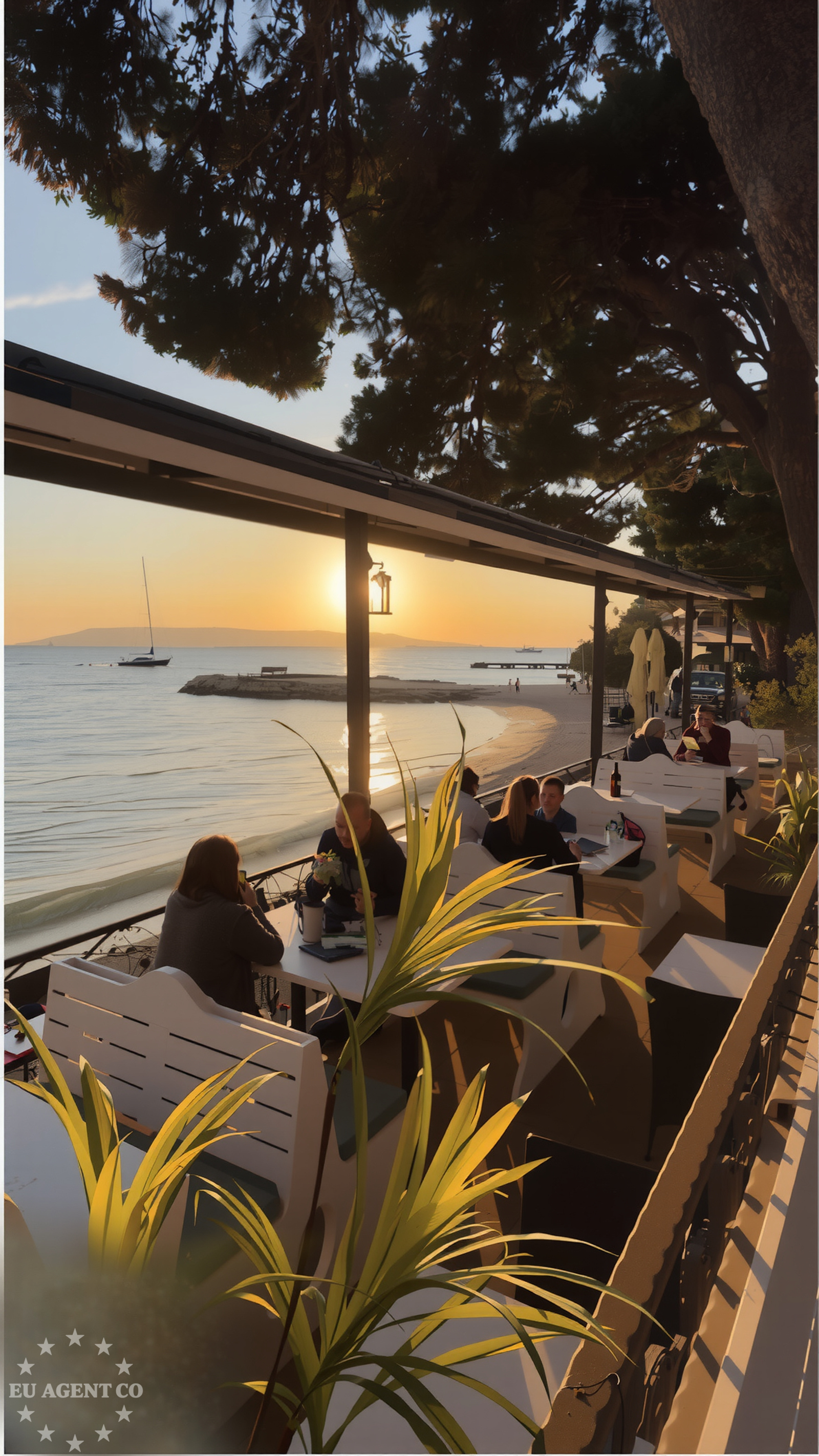 Restaurant in Makarska, Central Dalmatia, overlooking the Adriatic Sea