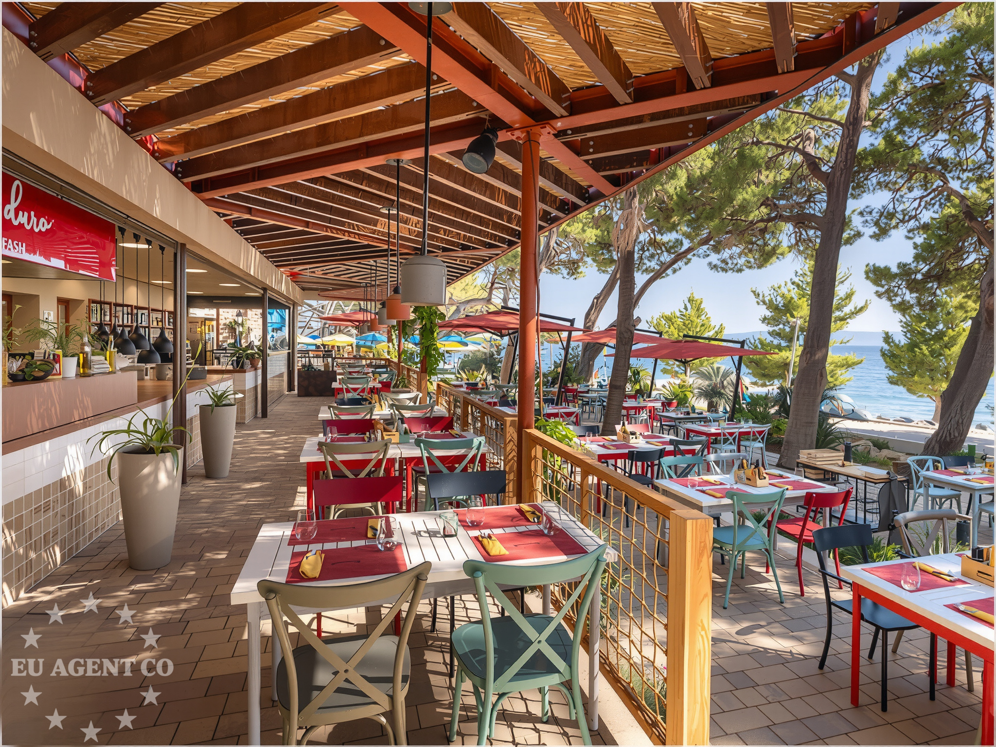 Local seafood dishes served at the restaurant in Makarska