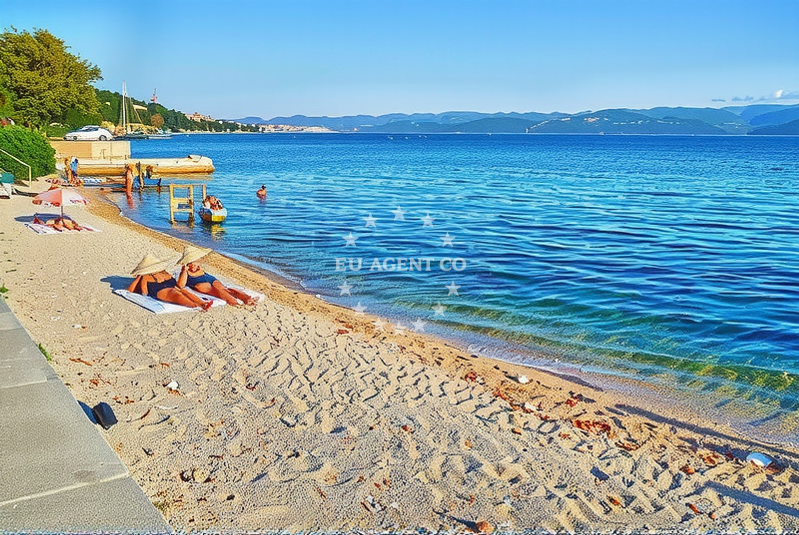 Scenic beach view near Konoba Milo in Omis, Central Dalmatia