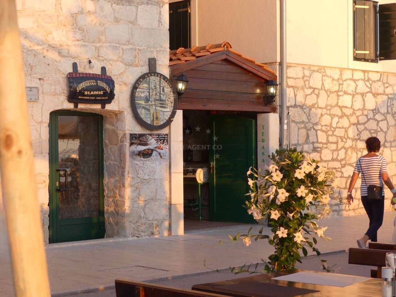Traditional Dalmatian cuisine at Restaurant Galija, featuring seafood and smoked meats