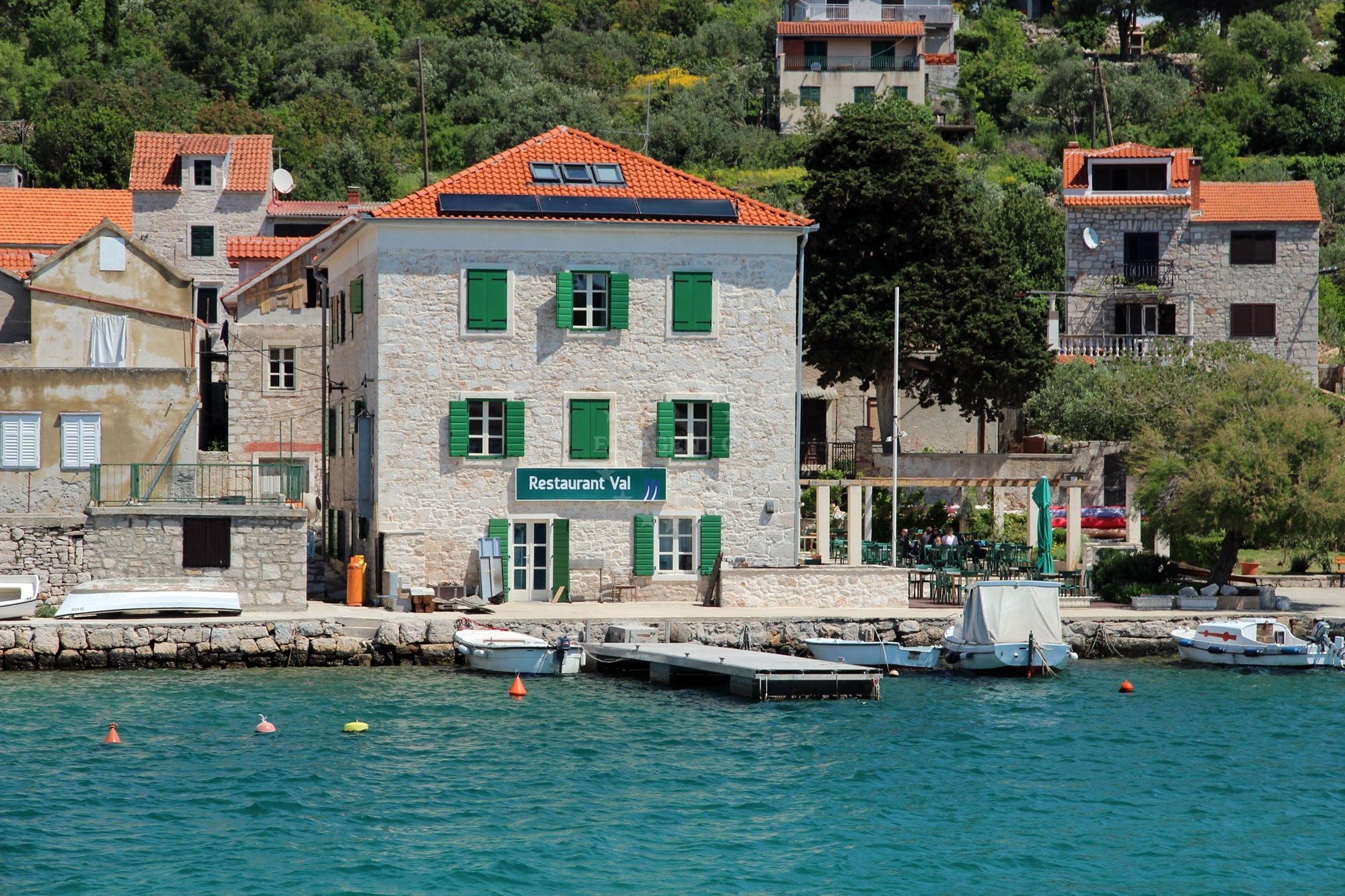 Val Restaurant exterior overlooking the Adriatic Sea