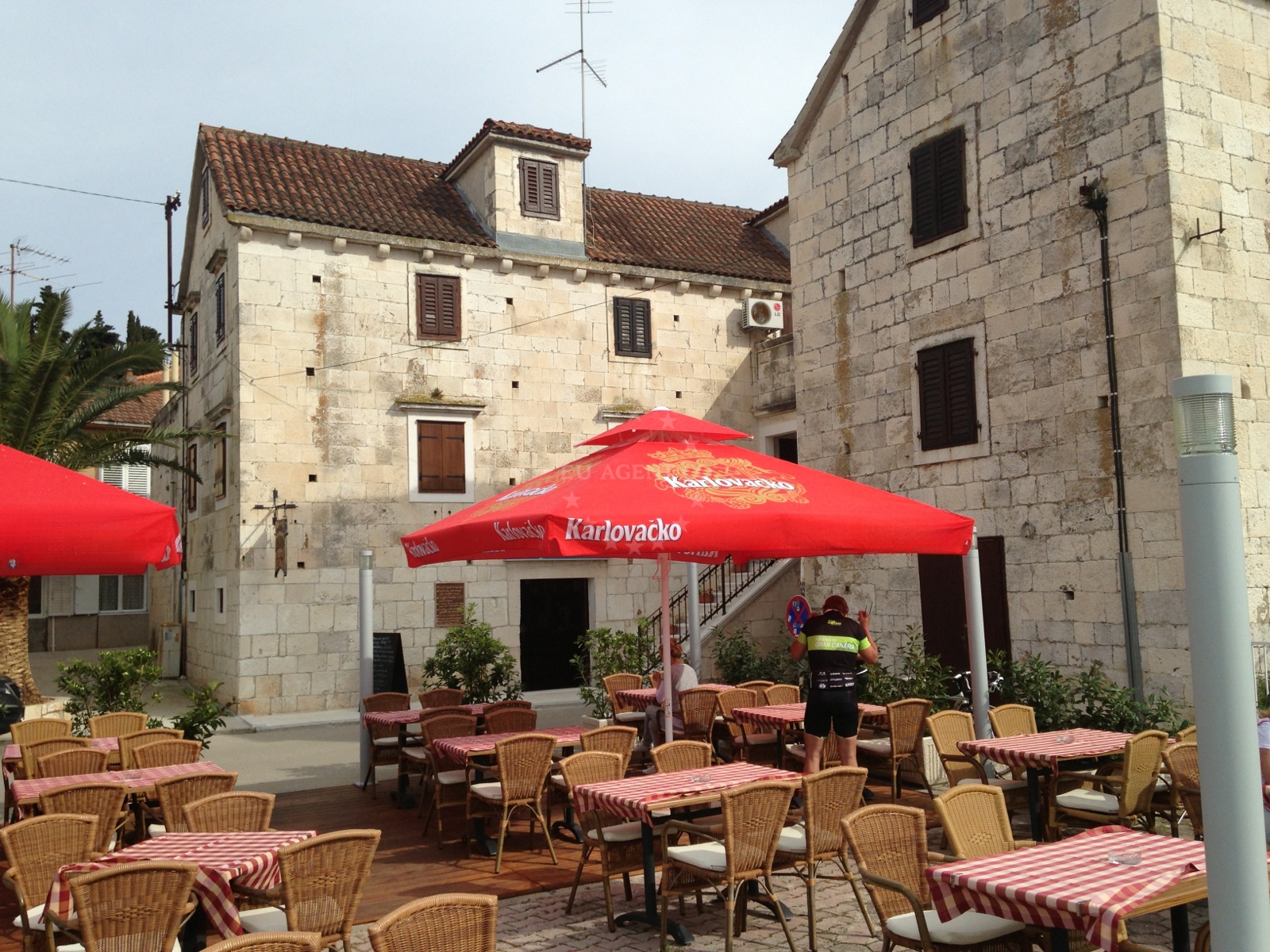 Konoba Mario restaurant in Rogoznica, Central Dalmatia, Croatia, with waterfront views and Adriatic sea scenery