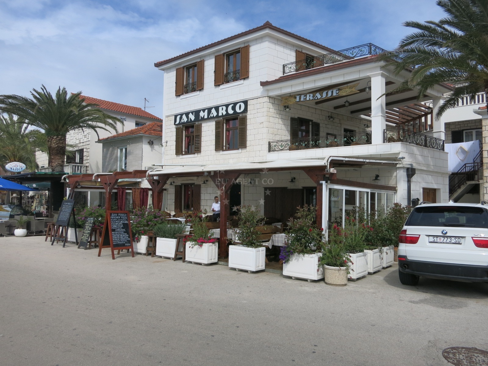 Dining area at San Marco with Adriatic Sea views