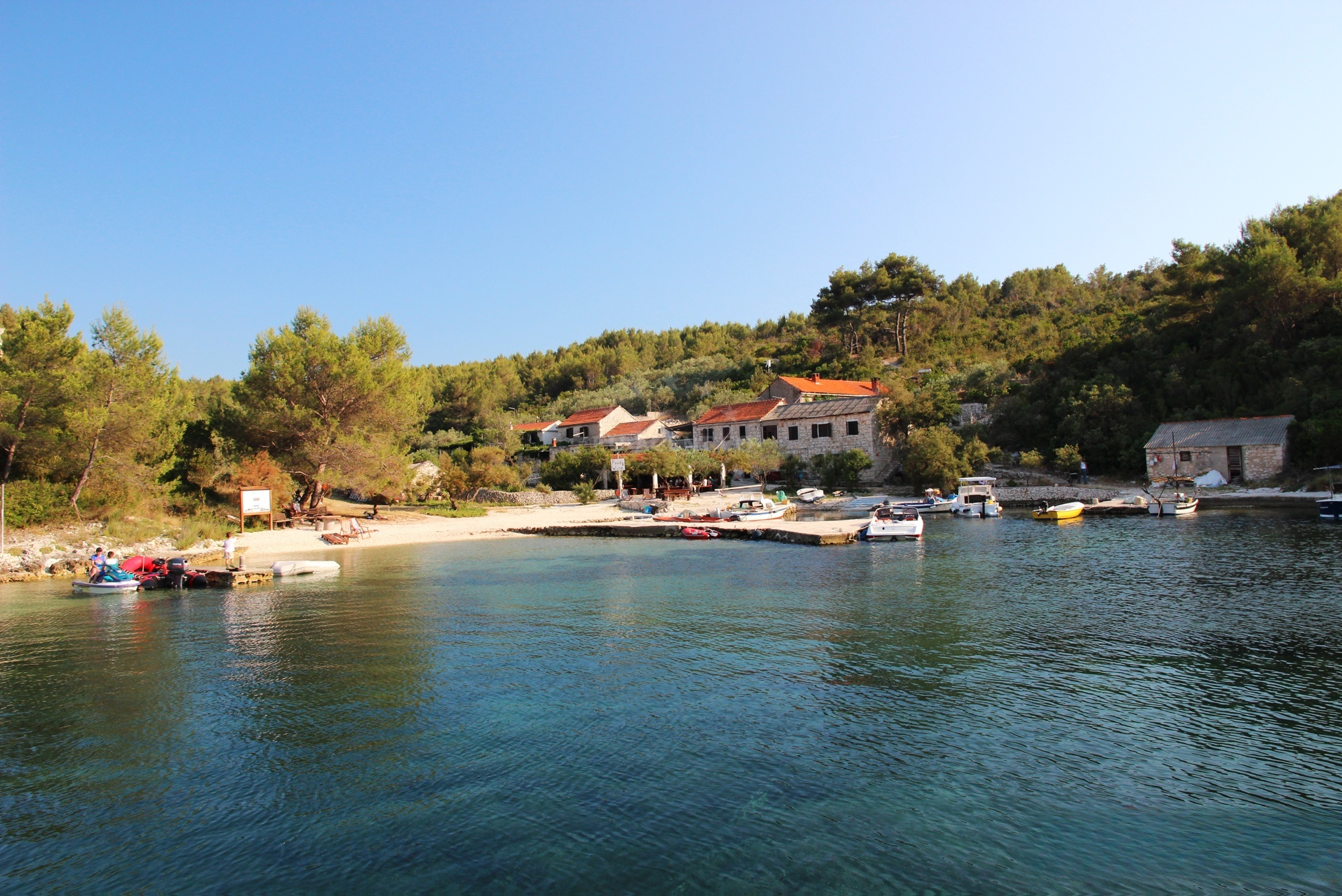 Seafood dishes on display at Konoba Mostir Restaurant
