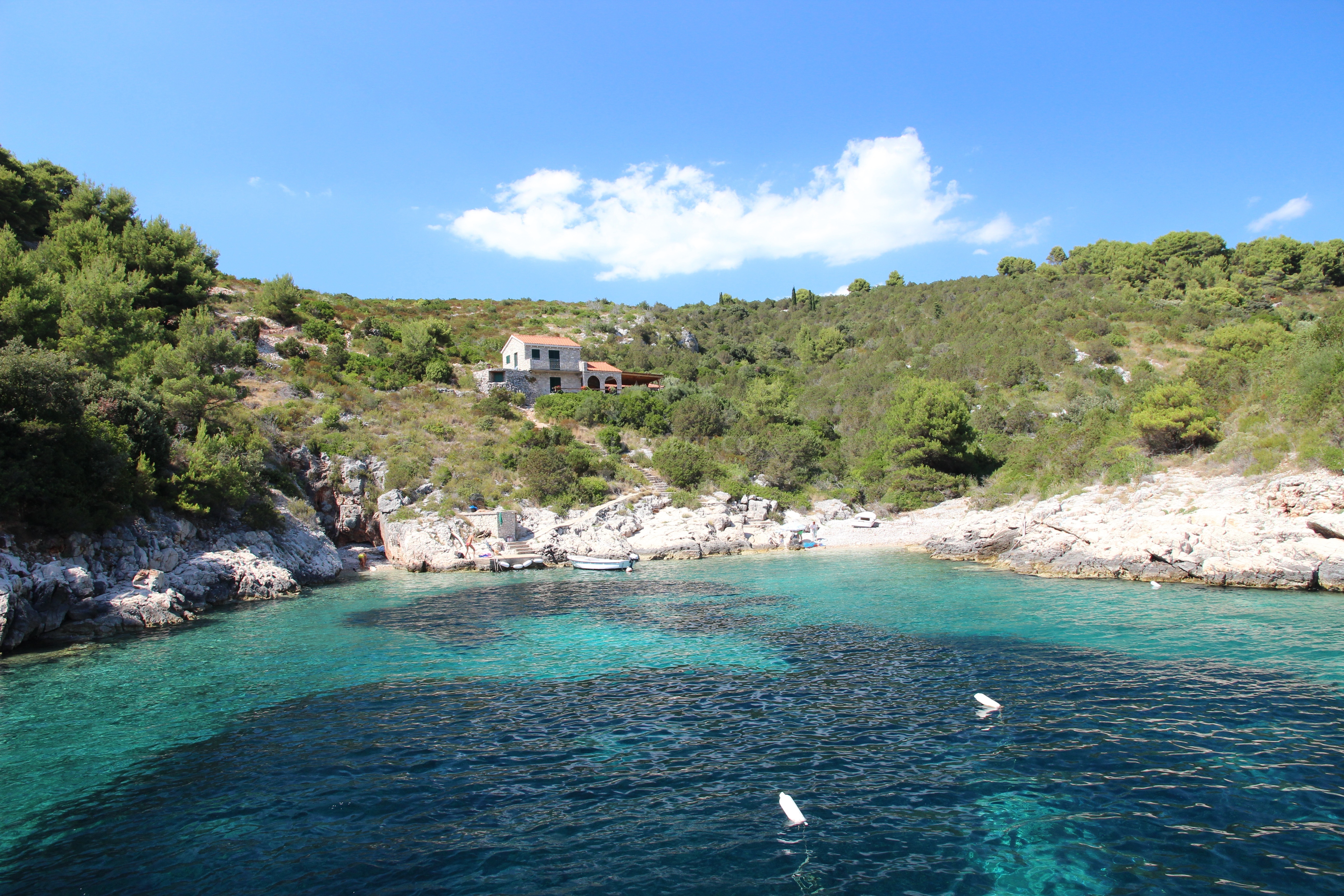 Lero Restaurant exterior on Šolta Island with Adriatic Sea view