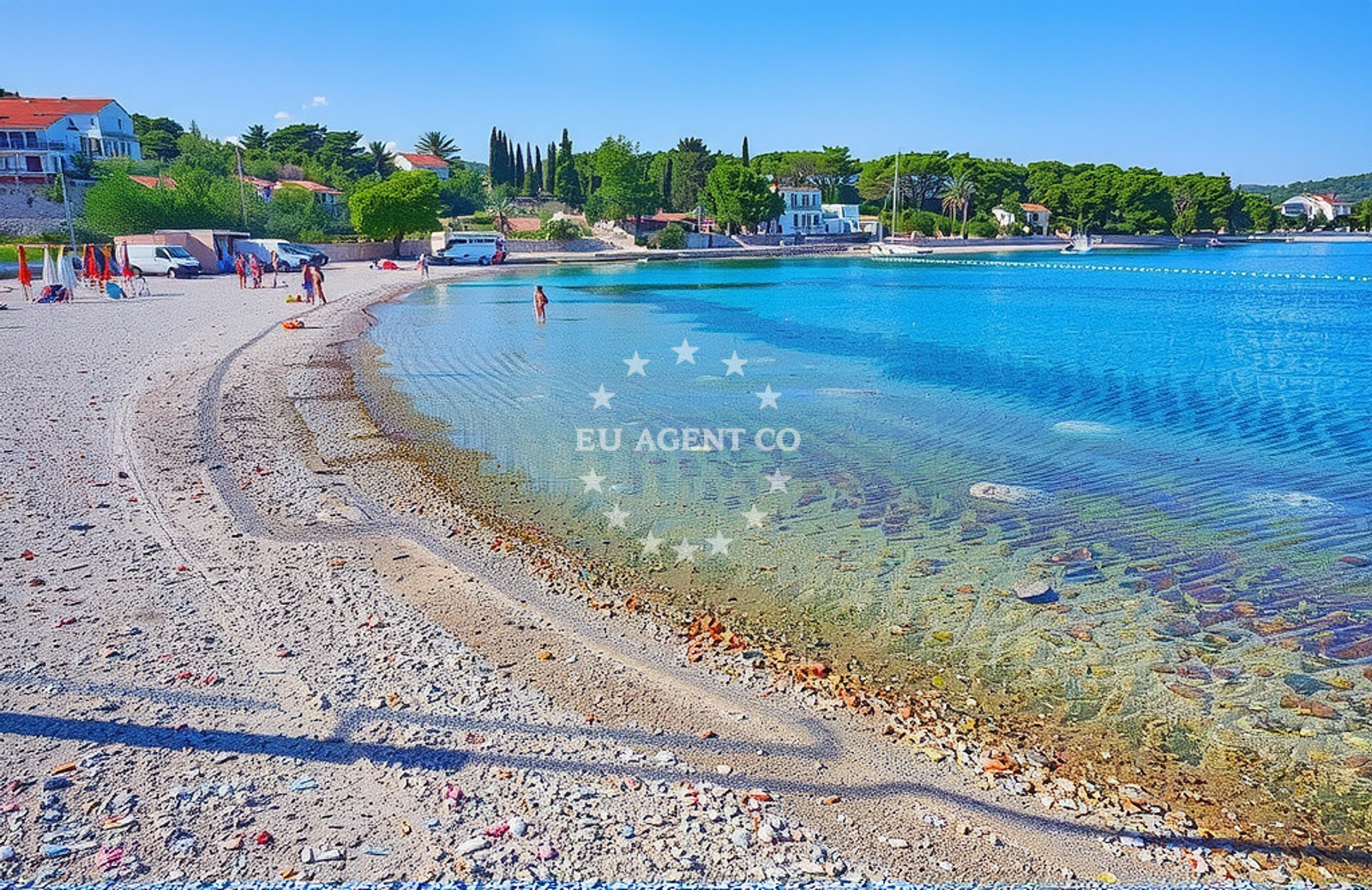 View of Necujam Beach near Restaurant Punta, Solta