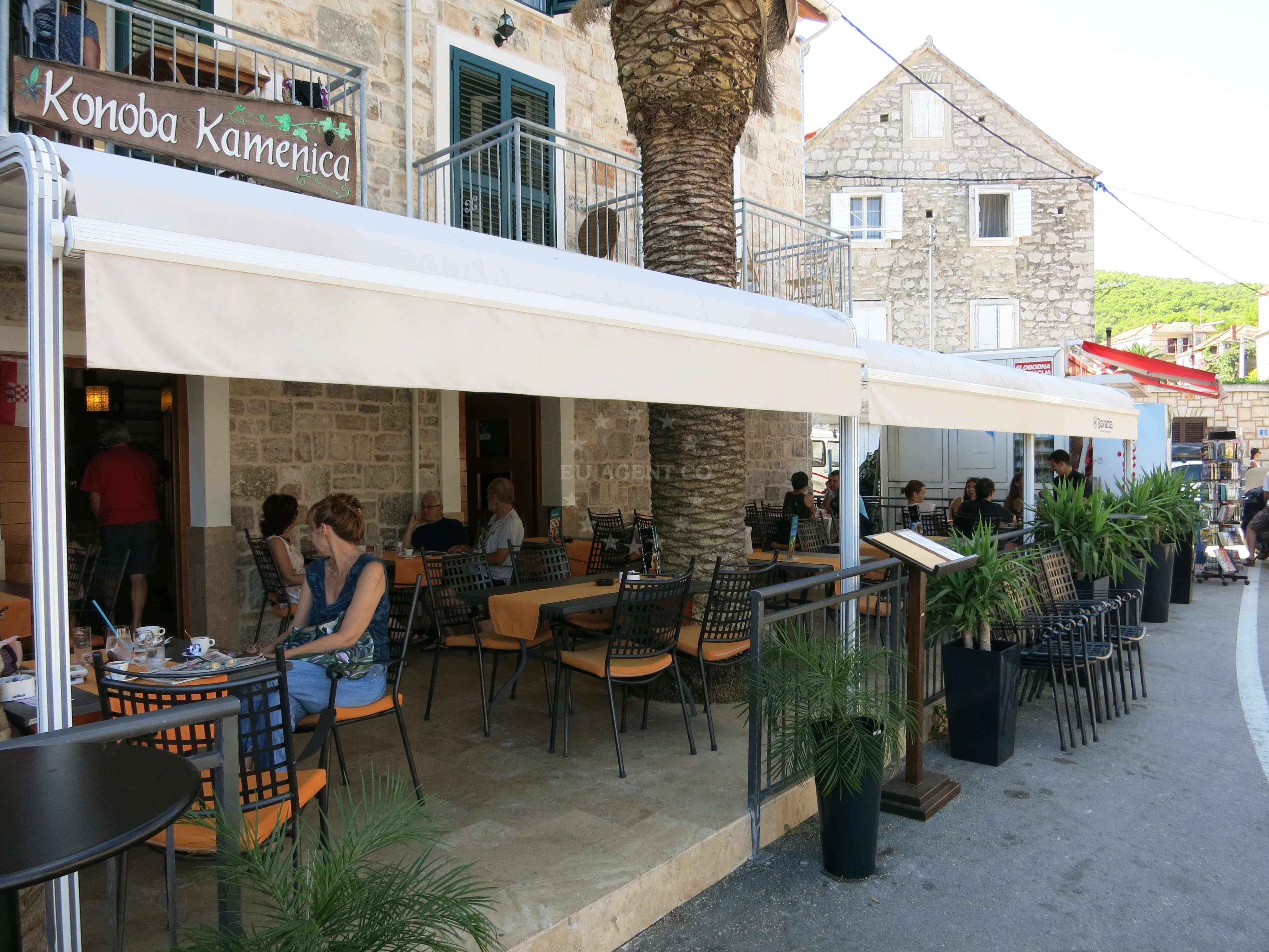 Konoba Kamenica Restaurant in Stomorska, Šolta, Central Dalmatia, Croatia, overlooking the Adriatic Sea