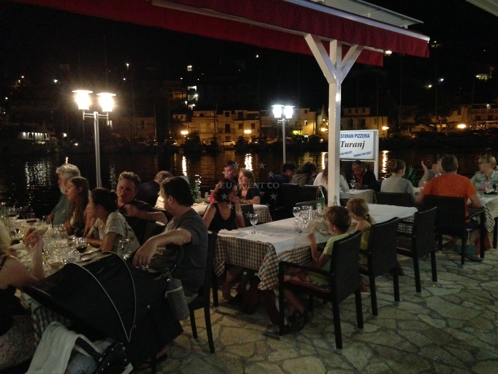 Panoramic view of the Adriatic from Pizzeria Turanj, Stomorska