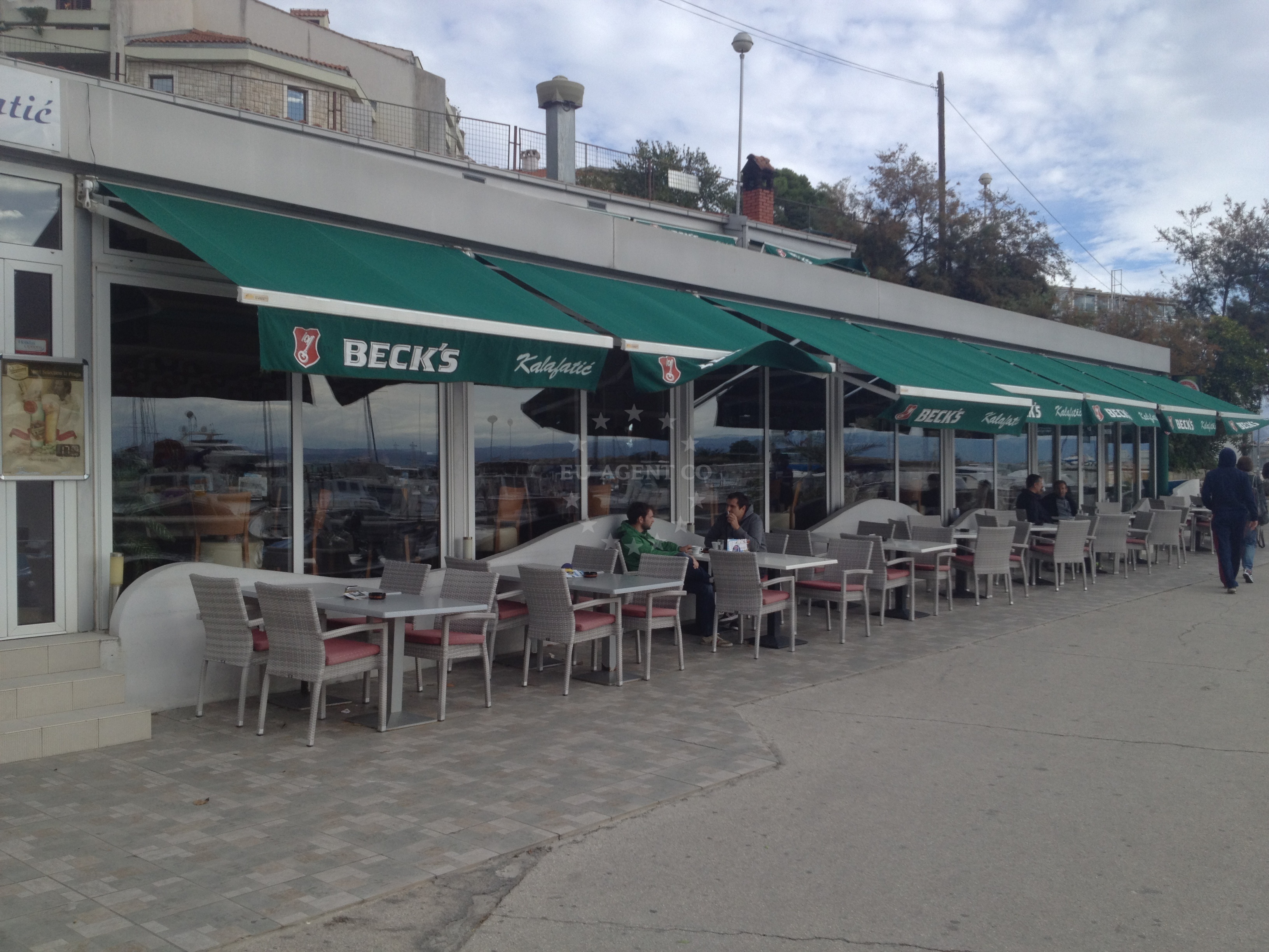 View of Kalafatic Restaurant with Split coastline in the background