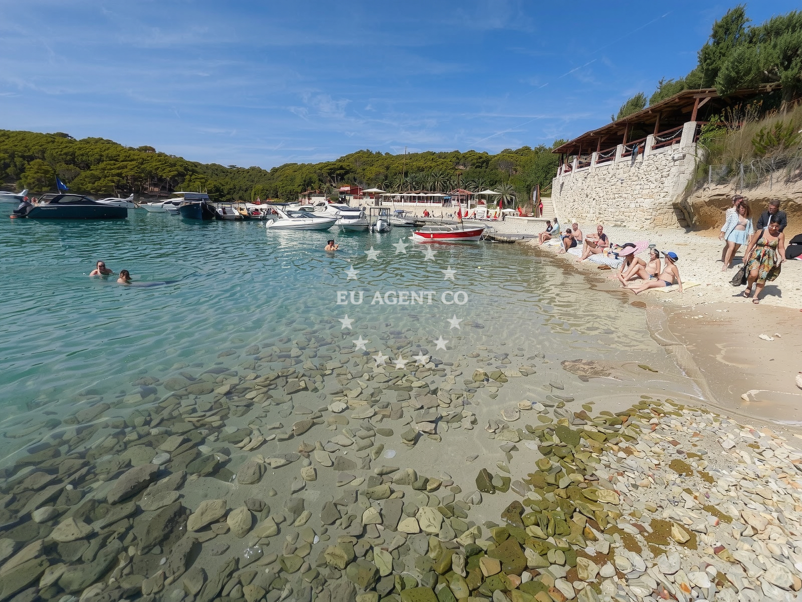 Coastal view near Toto´s restaurant in st klement, Croatia