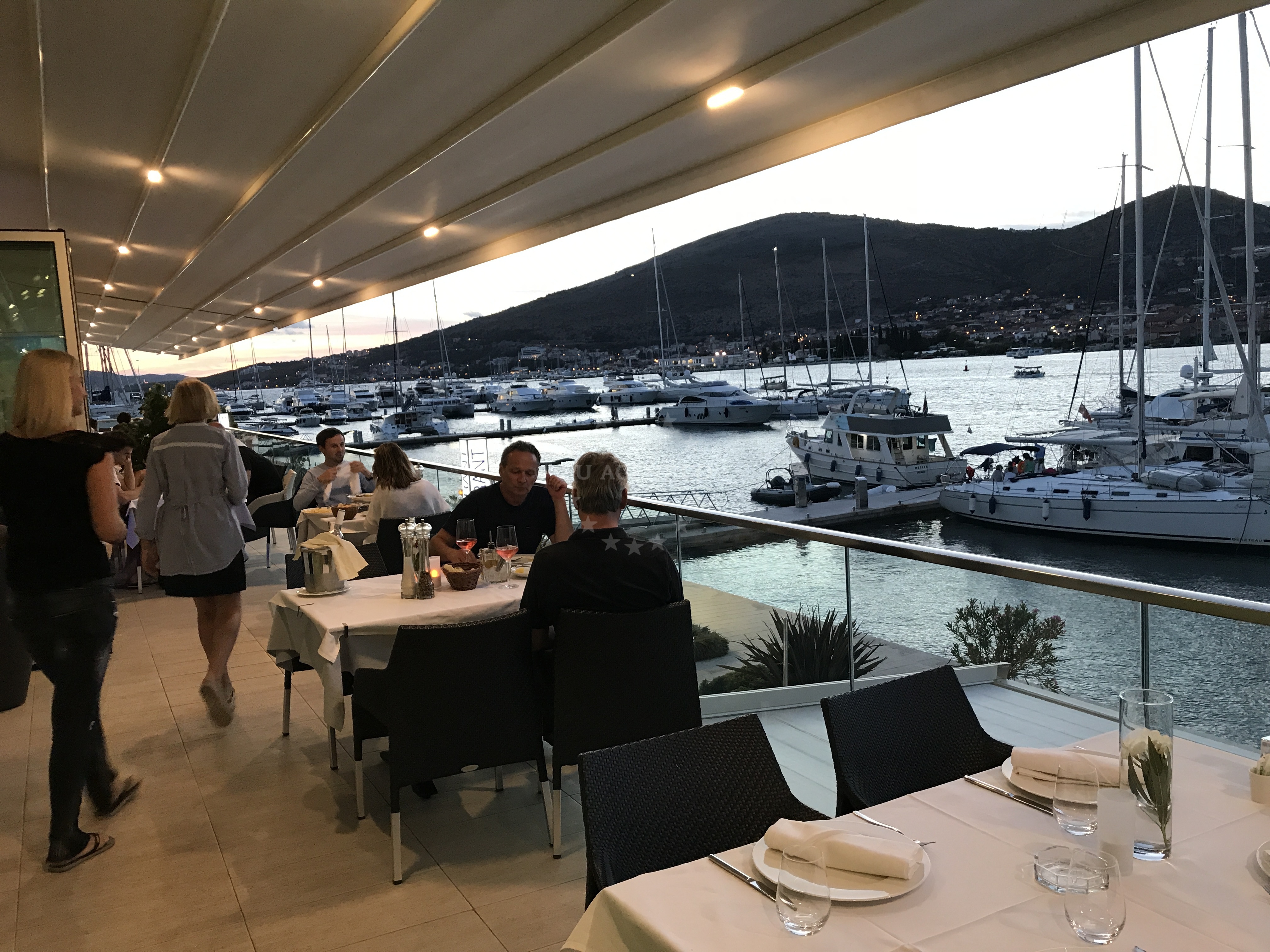 Bocel Restaurant interior with views of the marina