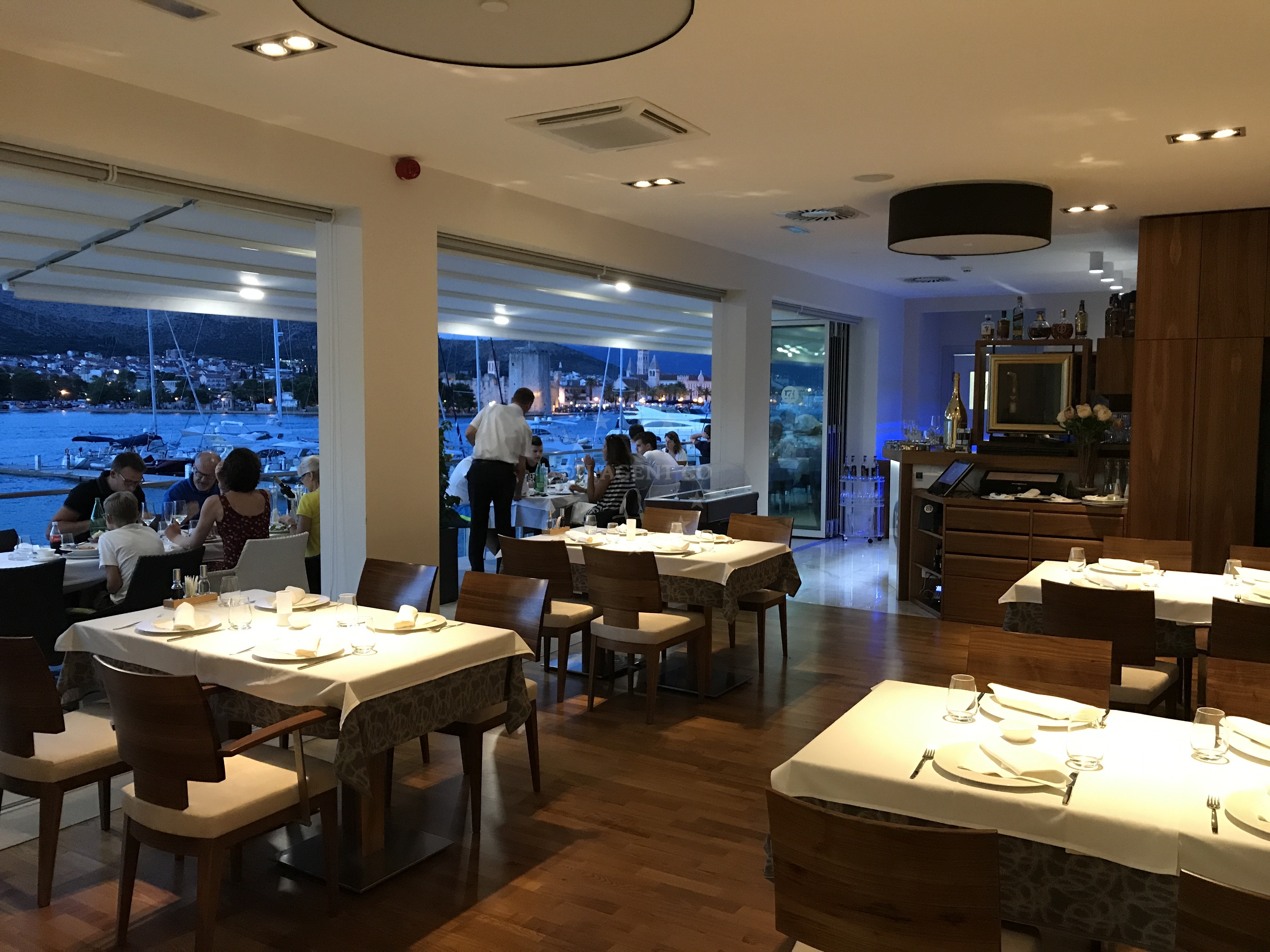 Historic Trogir town from Bocel Restaurant