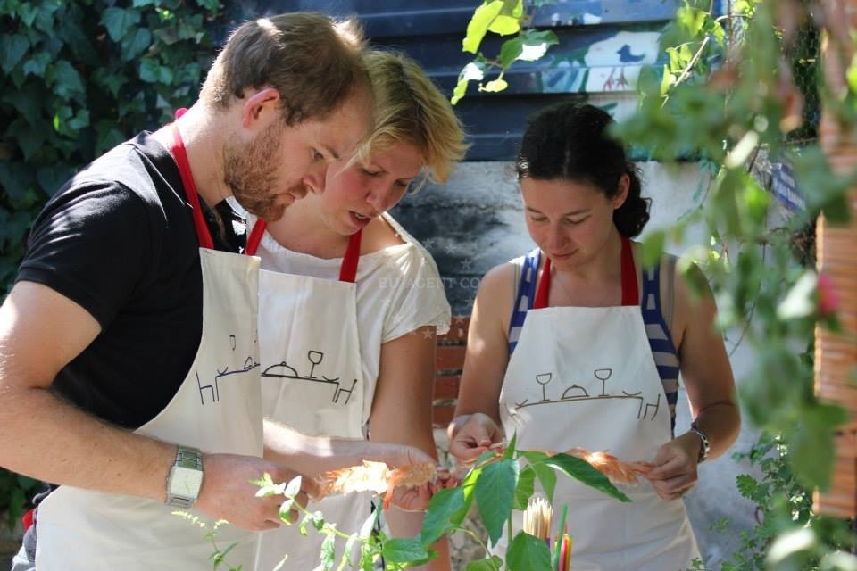 Cooking demonstration in Trogir, Dalmatia