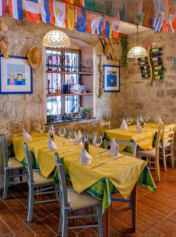 Dining area at Don Dino Restaurant, Trogir, Croatia