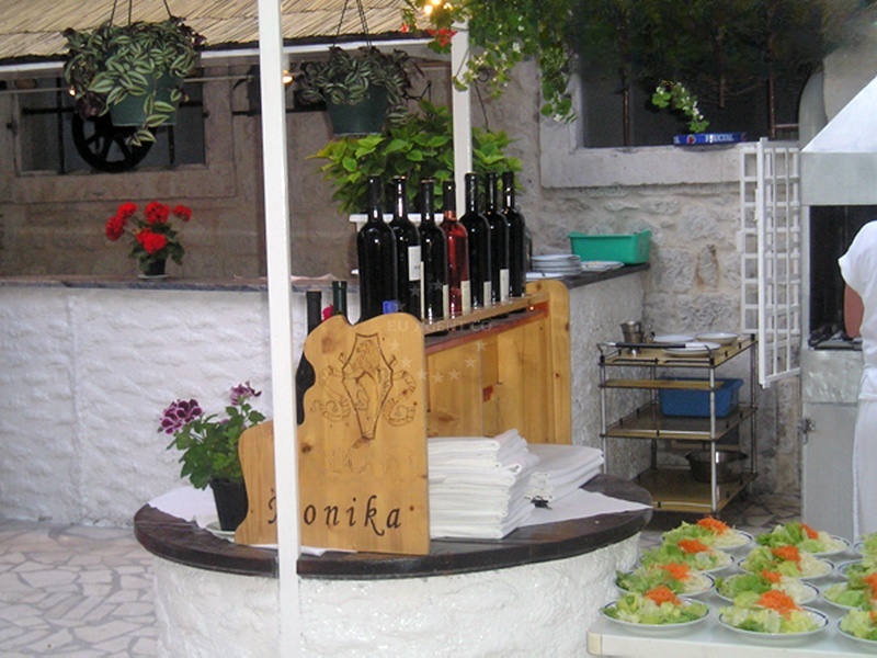 Dining area at Monika Restaurant with Adriatic views