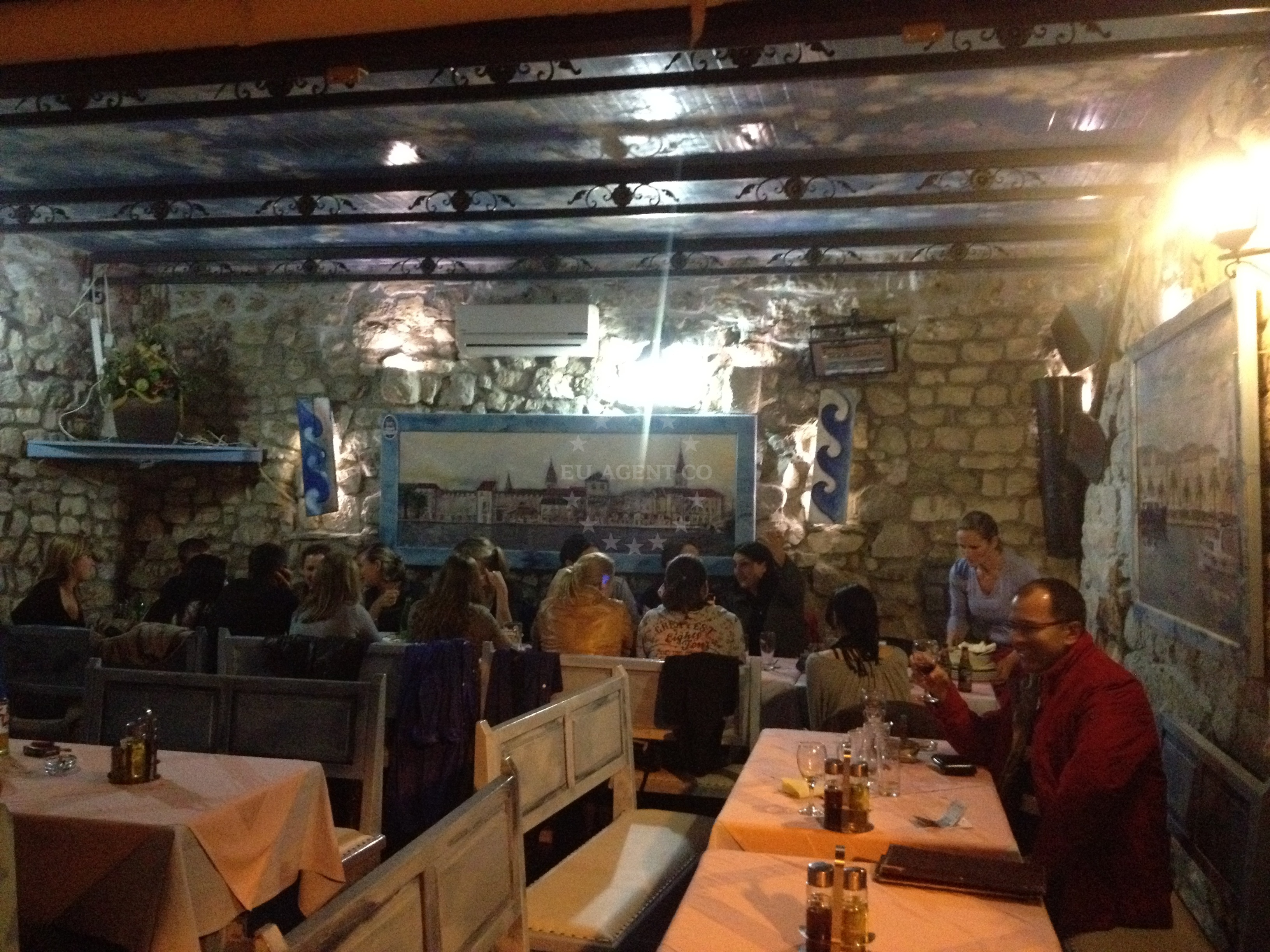 Pizzeria Mirkec waterfront dining in Trogir, Central Dalmatia, Croatia