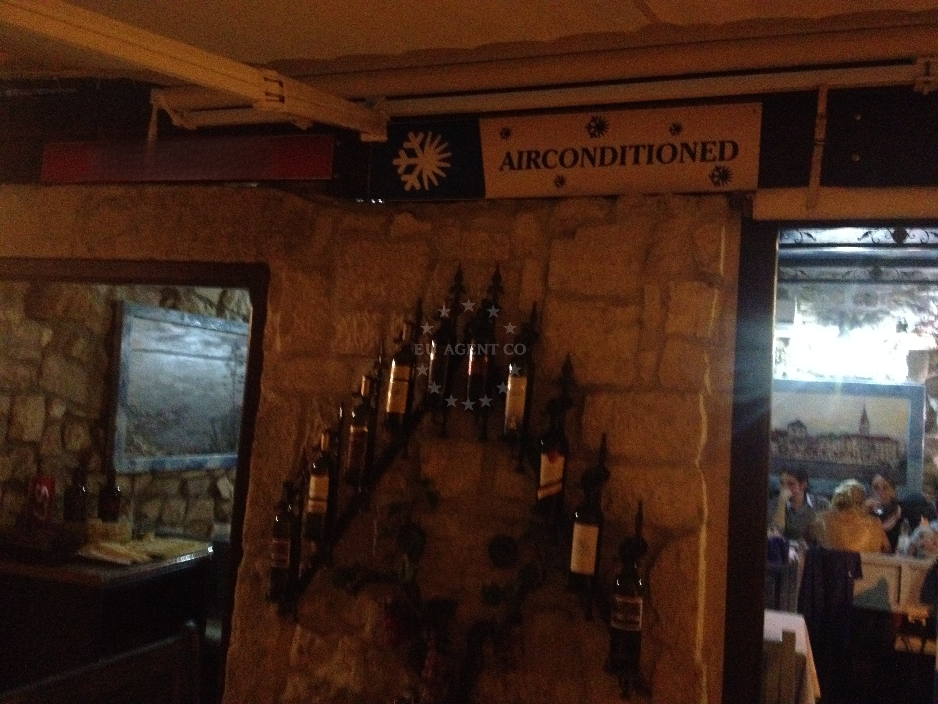 Interior view of Pizzeria Mirkec restaurant in Trogir, Croatia
