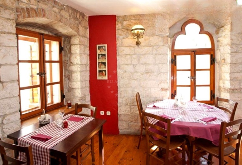 Historic view of Trogir from Vanjaka Restaurant