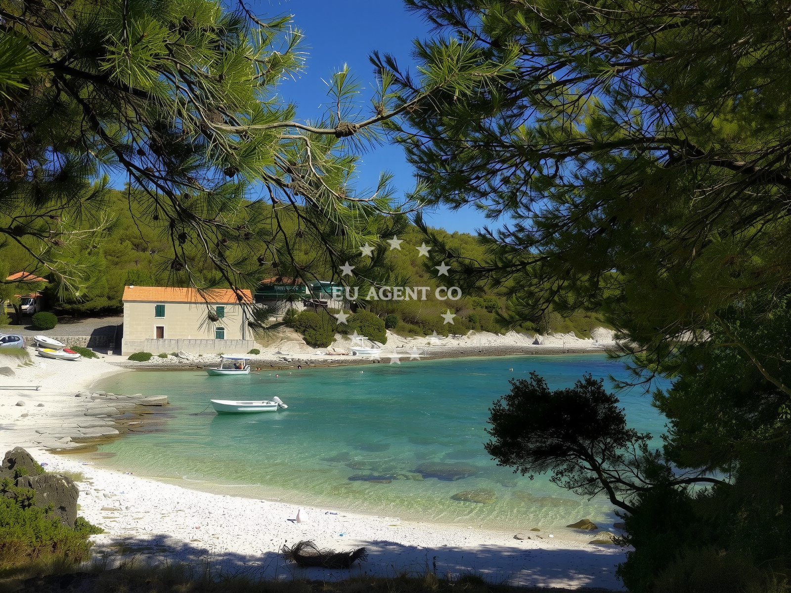 Beach near Senko Karuza Restaurant on Vis Island, Adriatic Sea