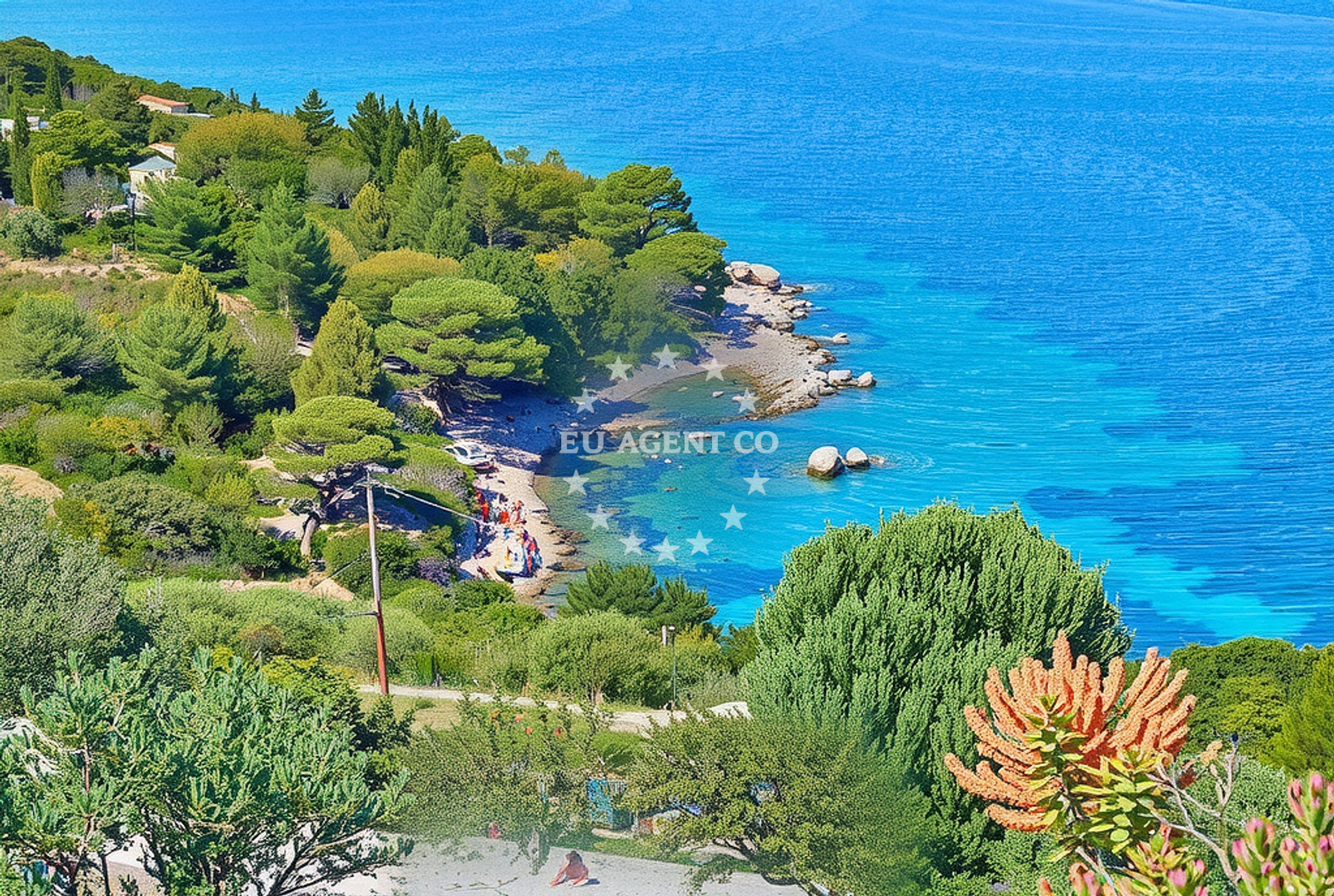 Fort George Restaurant overlooking the sea from a hill in Vis, Croatia