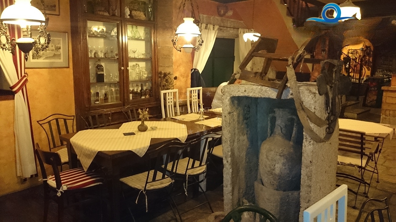 Indoor dining area at Nona Darinka Restaurant, Vis