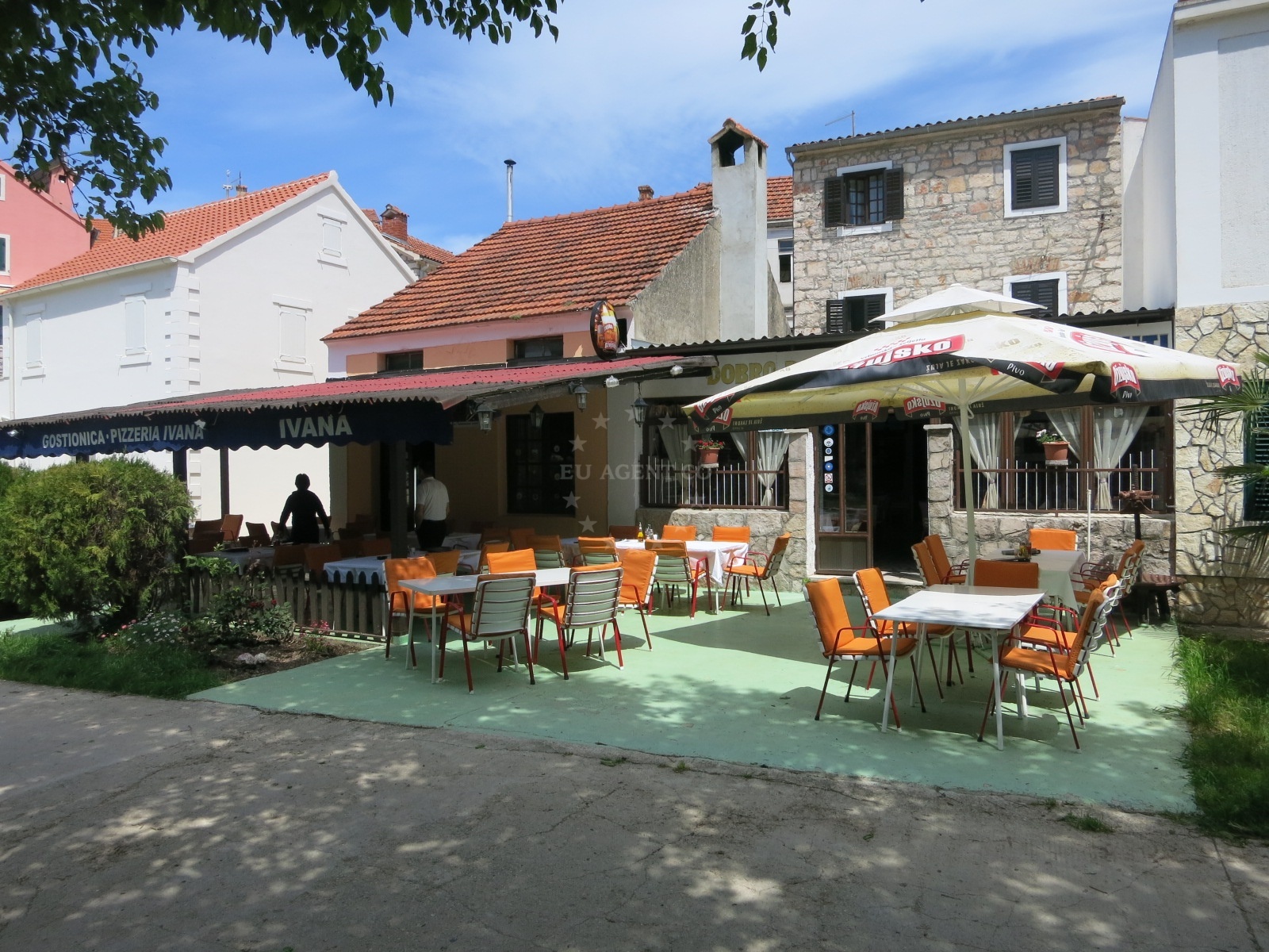Ivana Restaurant exterior with Adriatic Sea view
