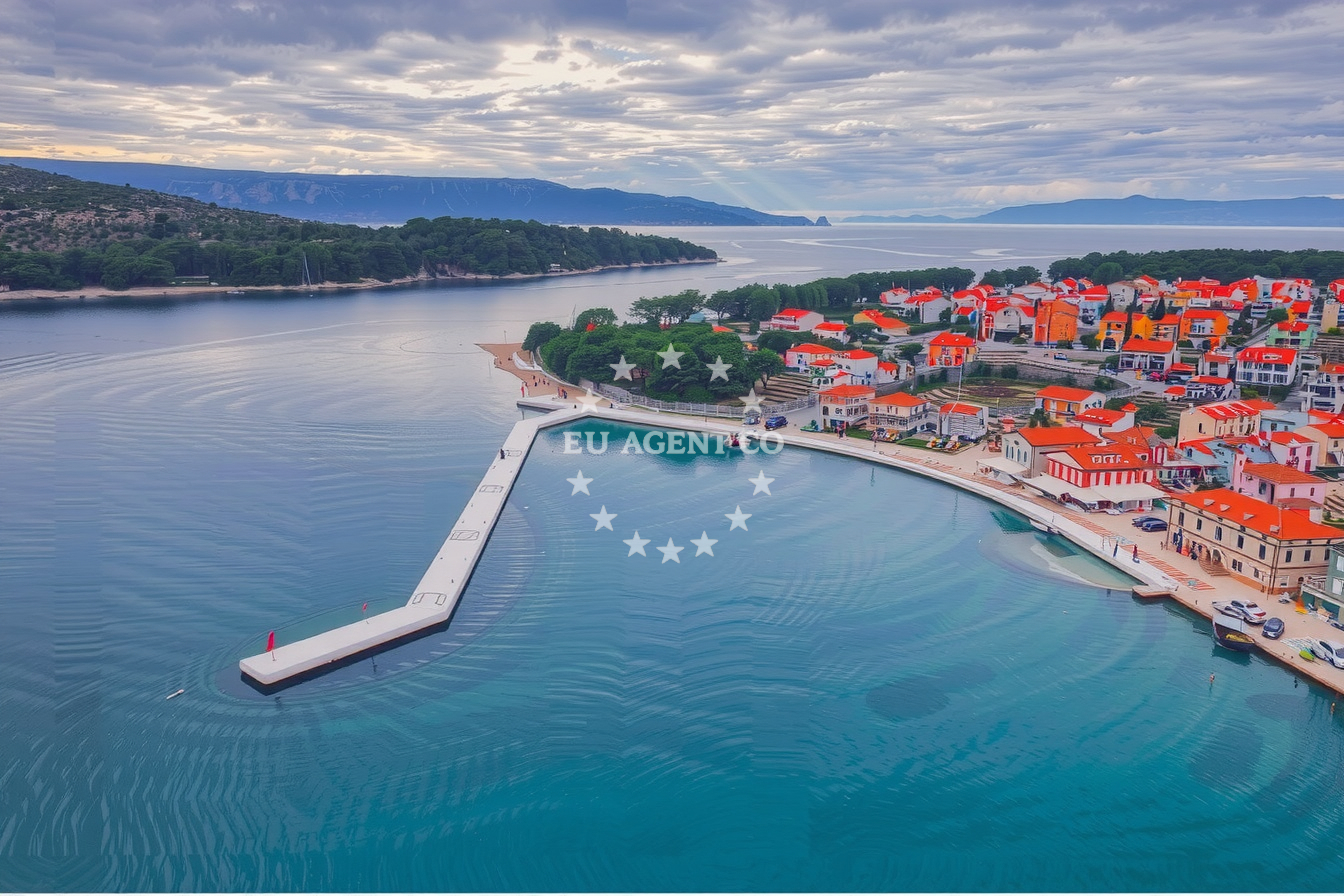 Grotica Restaurant exterior overlooking the Adriatic Sea on the island of Cres