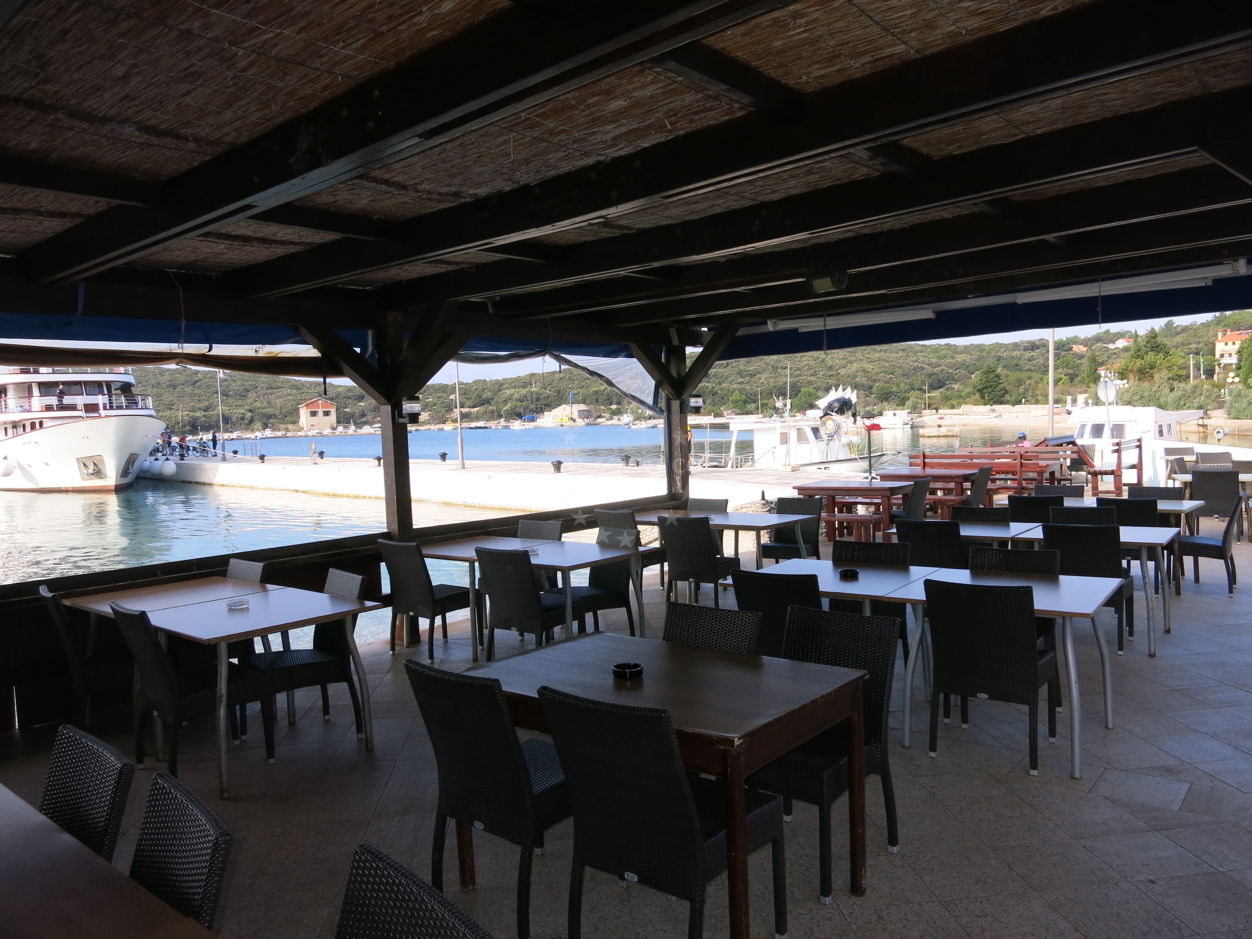 Outdoor terrace at Sidro Restaurant in Martinscica