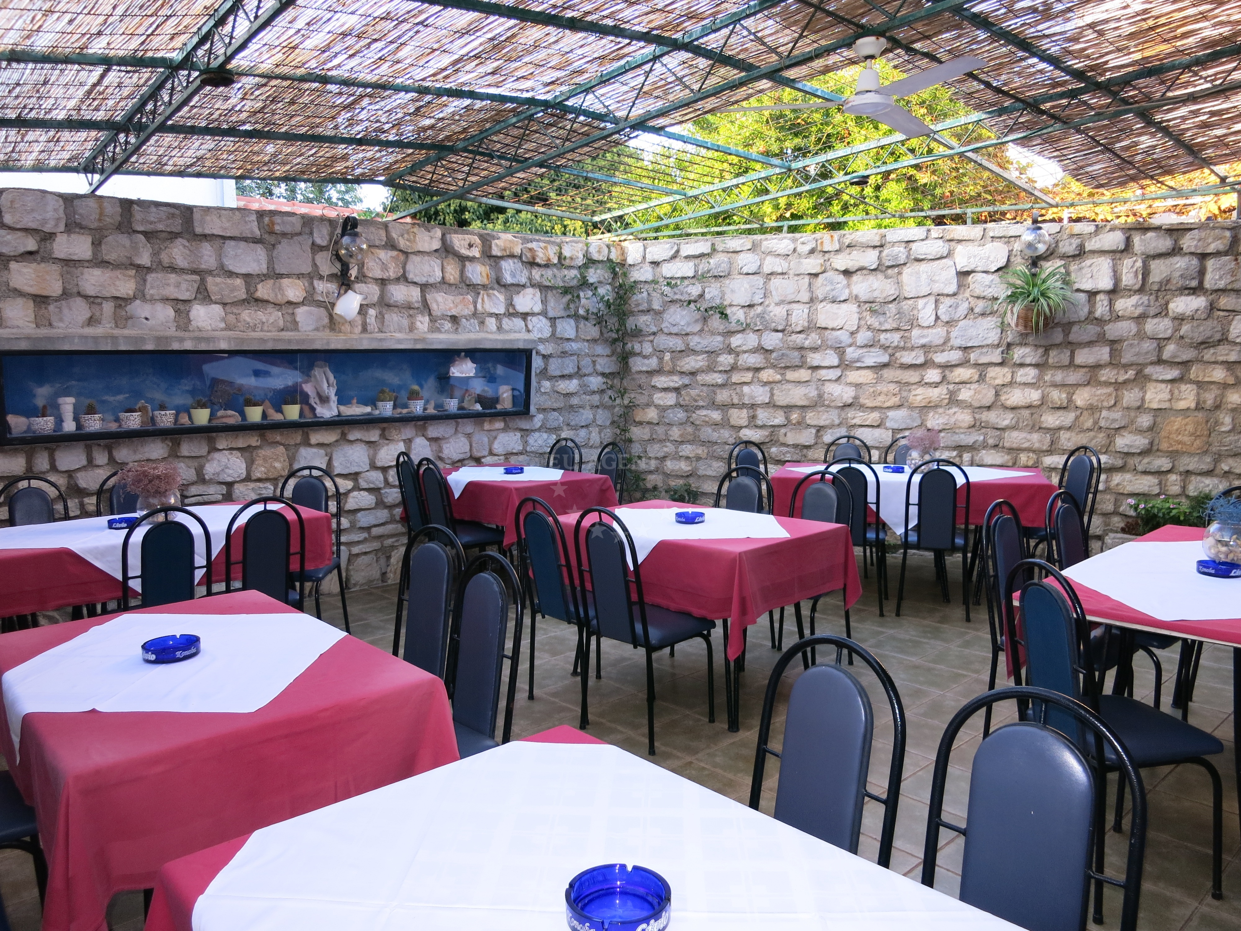 Dining area at Livio Restaurant, Osor