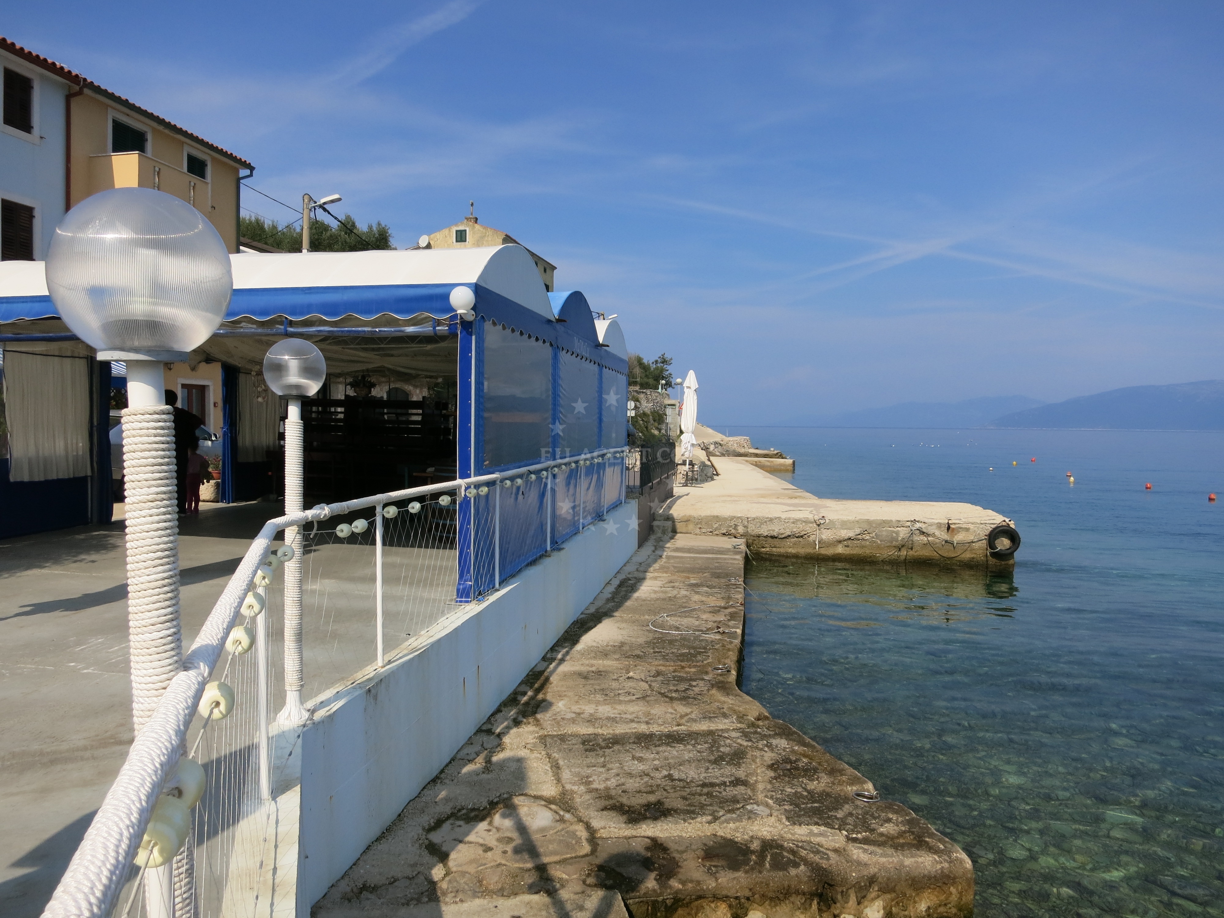 View of Valun Harbour from MaMaLu Restaurant terrace