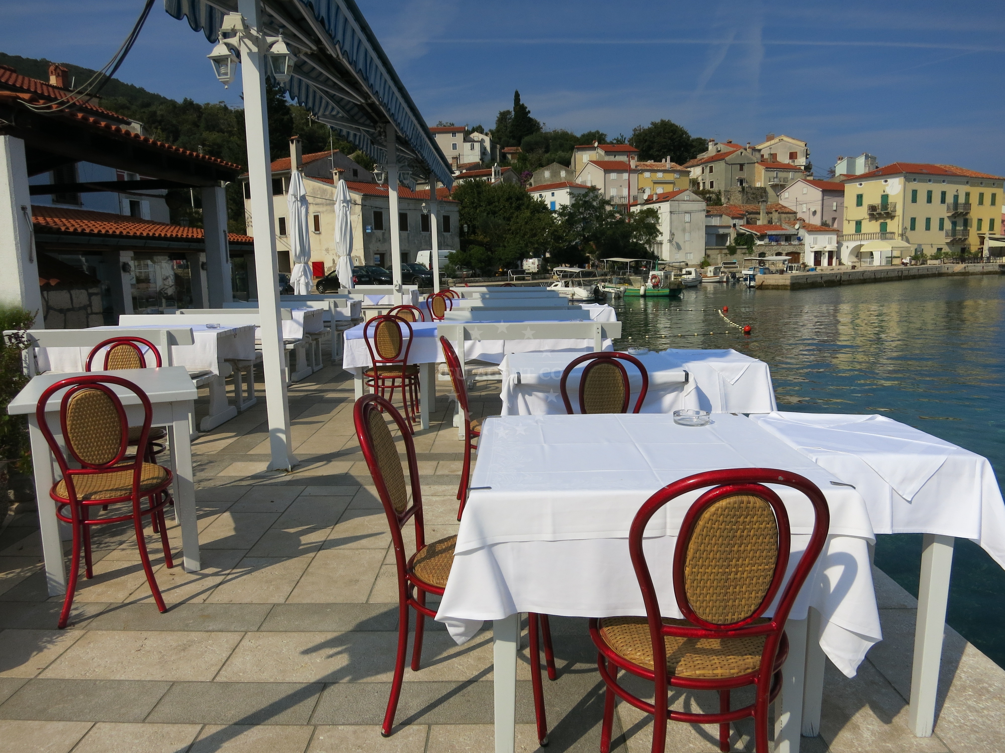 Lobster from the seawater basin at Na Moru restaurant, Valun, Cres