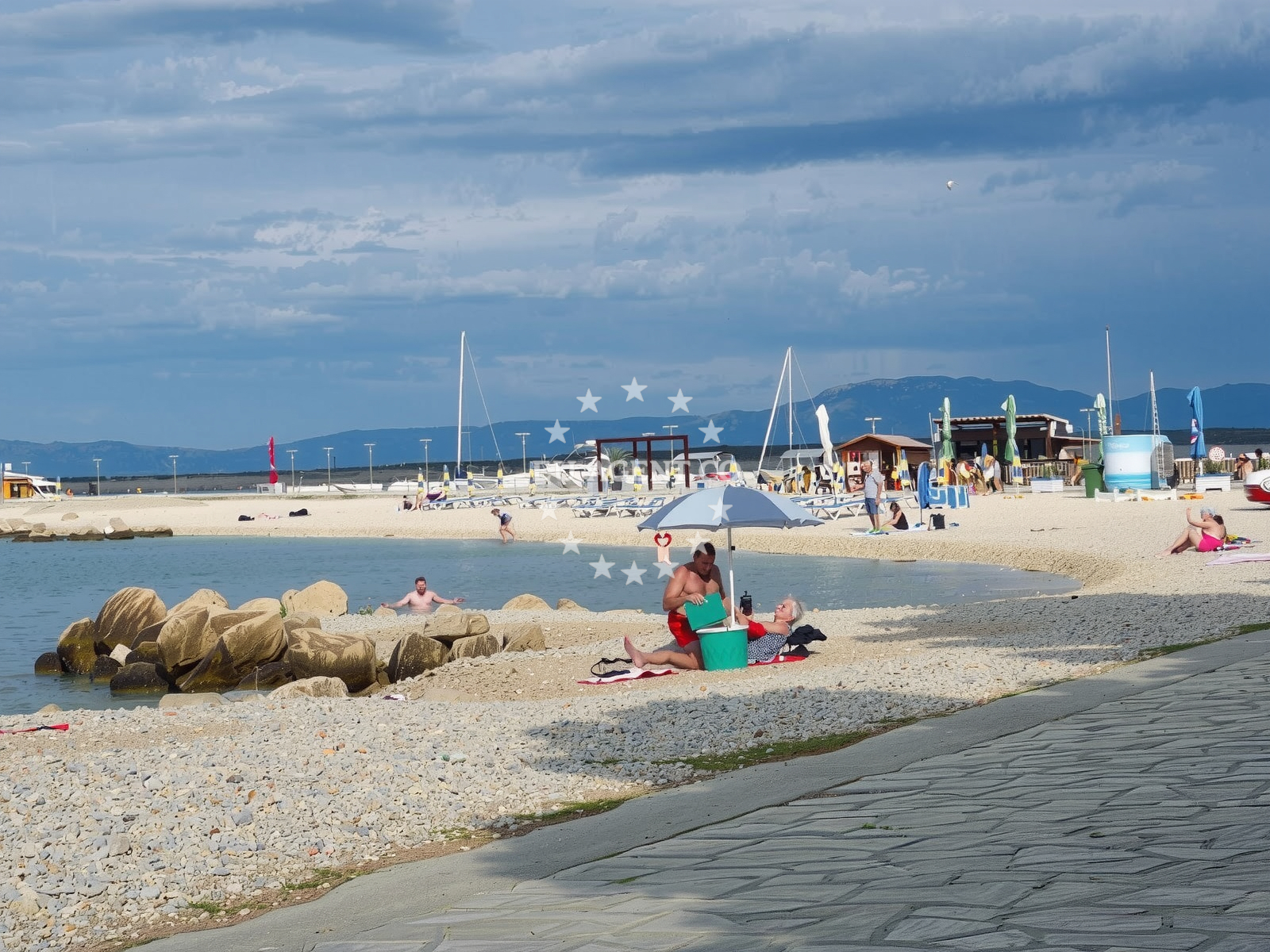 Crikvenica Beach near Tamaris Restaurant, Istria and Kvarner, Croatia