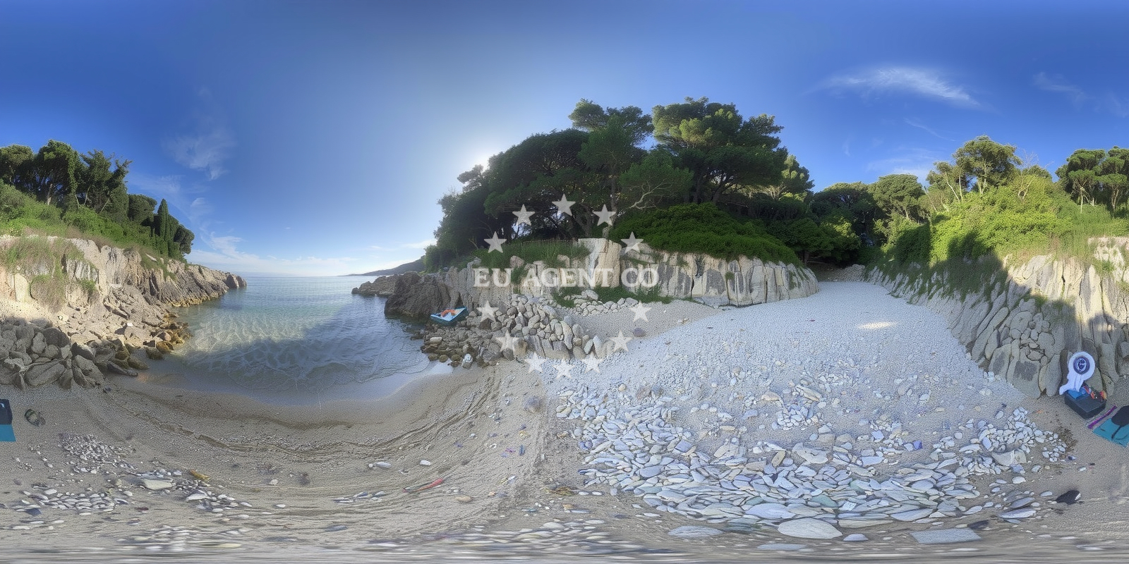 Tunarica Beach near Koromacno restaurant, ideal for swimming and anchoring