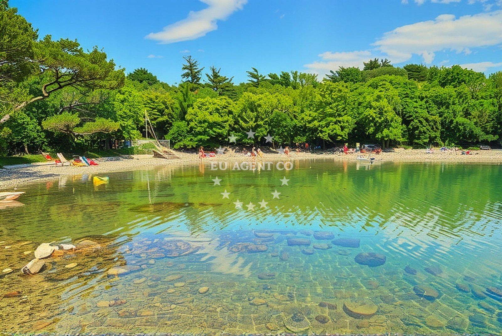 Scenic beach near Čižići, Krk with clear waters