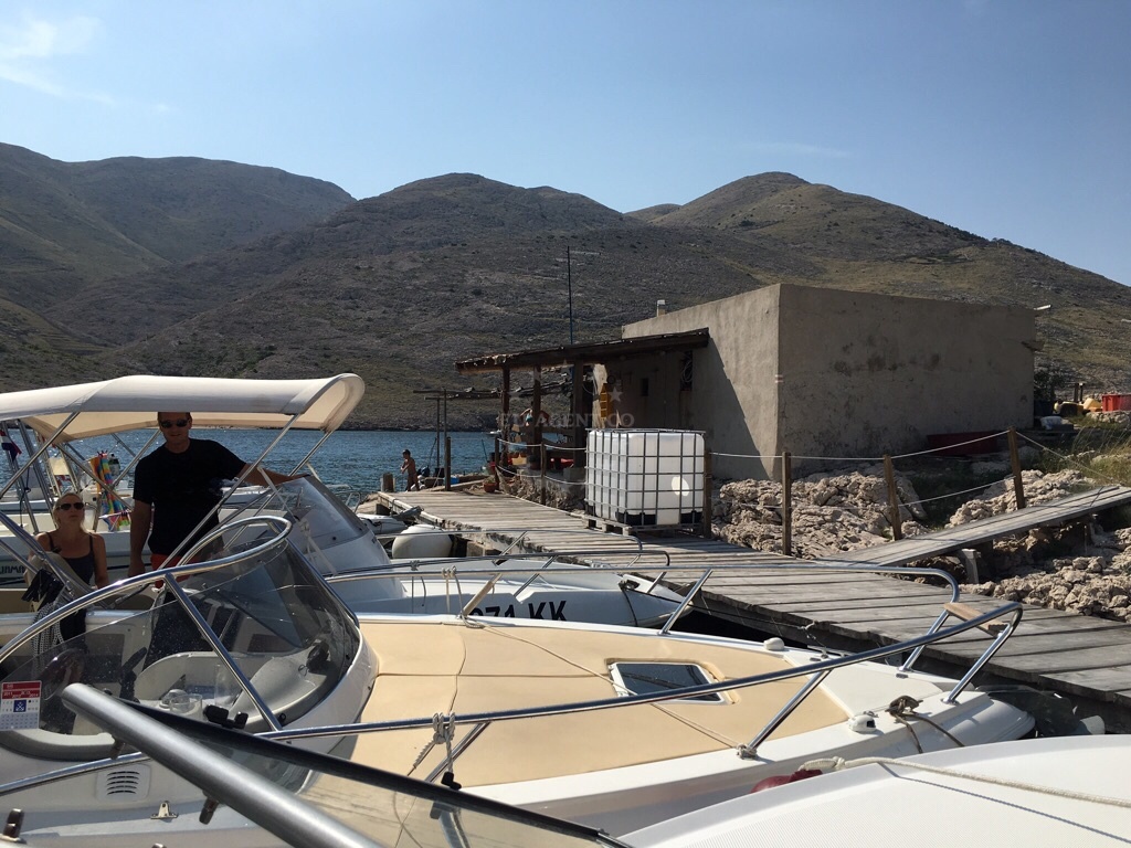 Mala Luka Restaurant jetty overlooking the Adriatic Sea