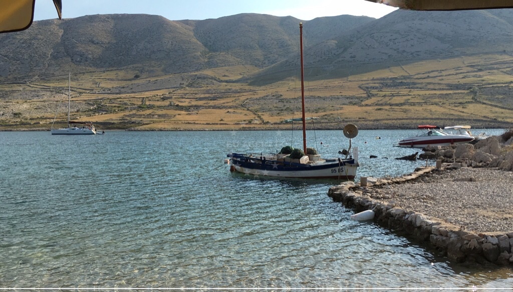Sunset view from Mala Luka Restaurant jetty