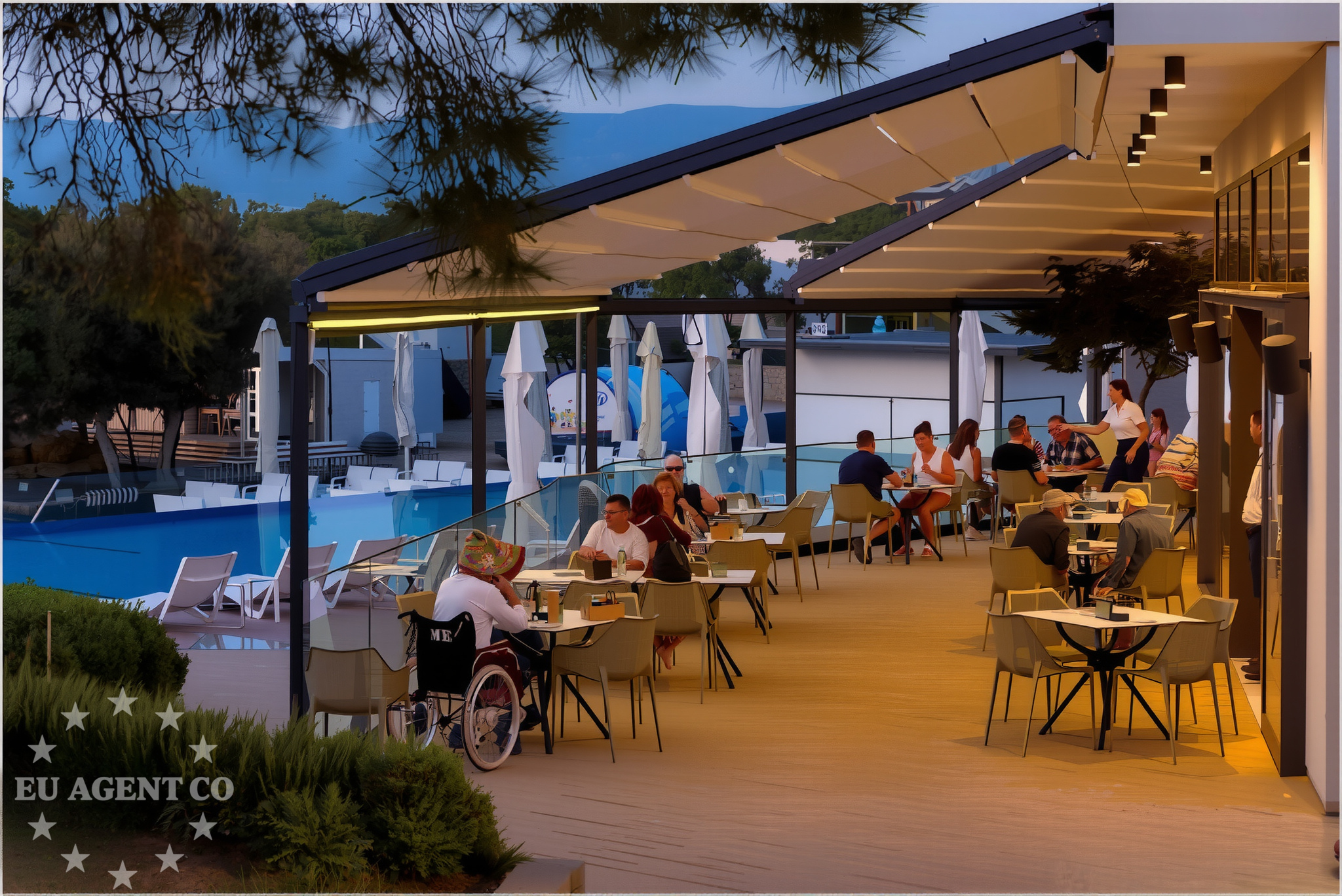 Restaurant in Omisalj, Krk overlooking the Adriatic Sea