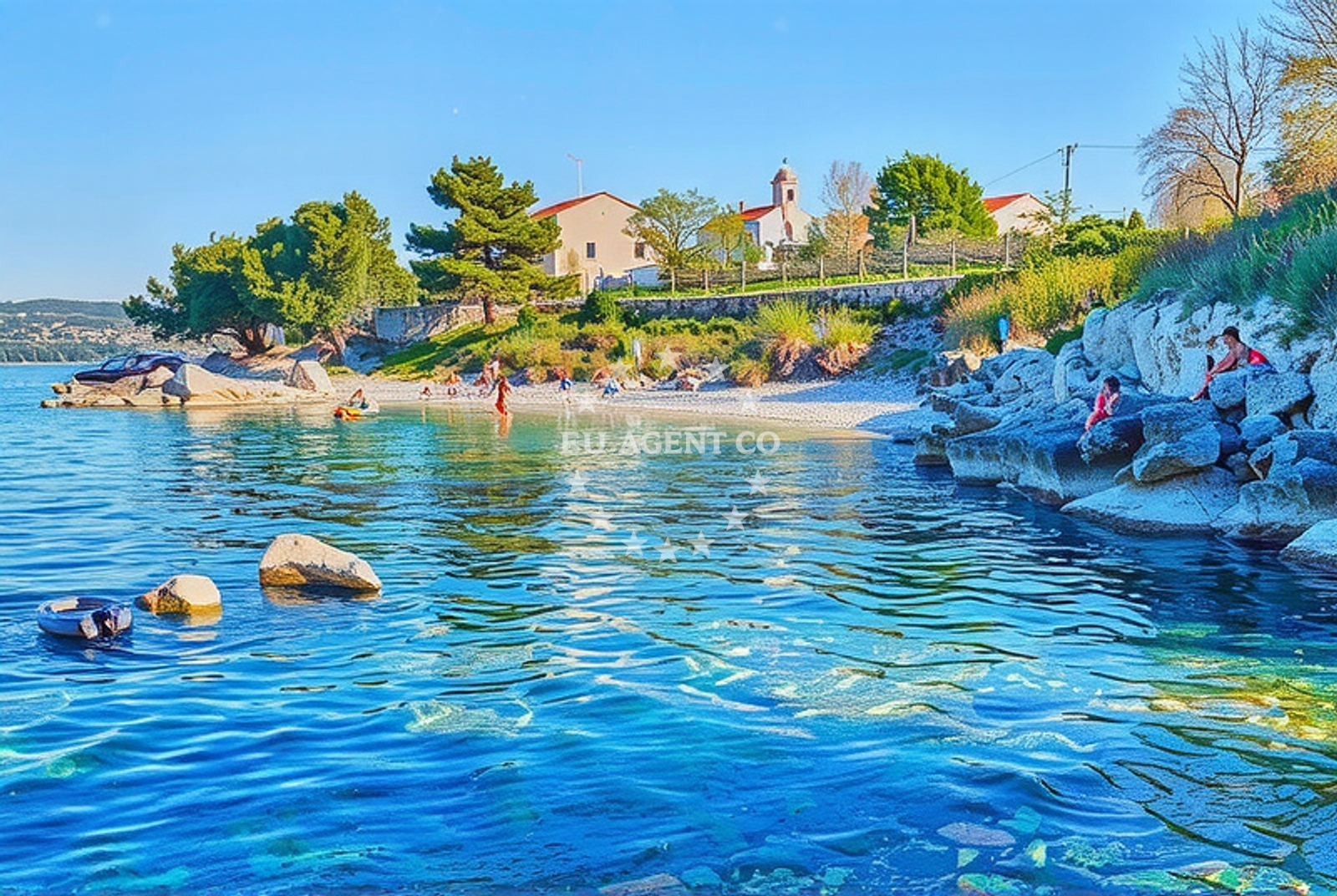 Approach and location view of Porat restaurant in Restaurant in Porat on the island Krk, Istria and Kvarner, Croatia photo 3