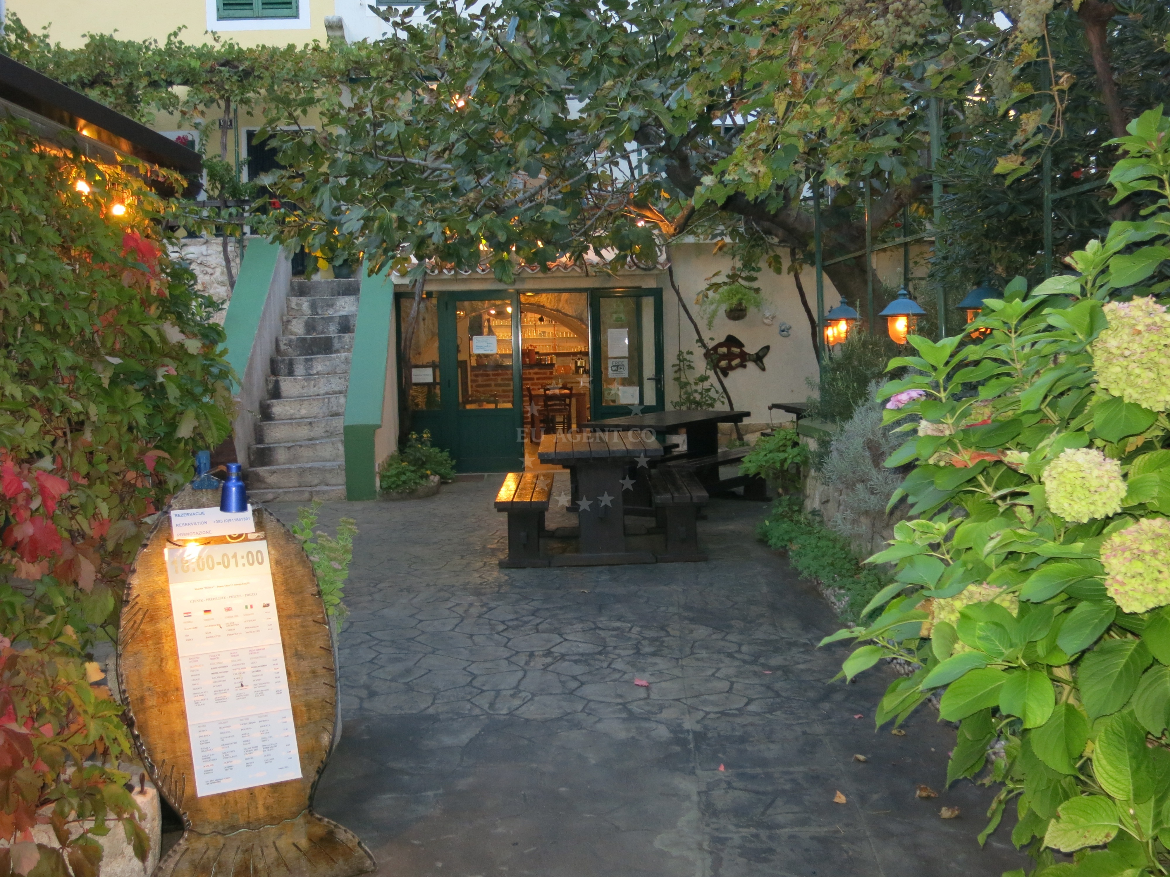 Fresh fish and herbs from the garden at Konoba Ribice