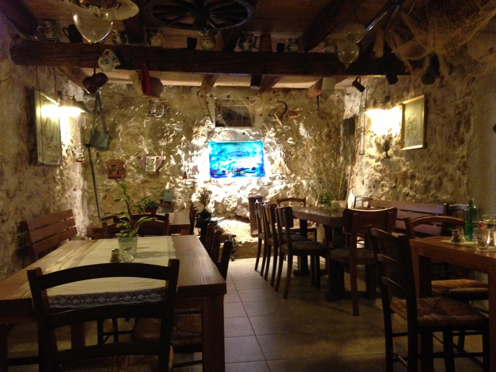 Interior of Konoba Ribice restaurant in Punat, Krk