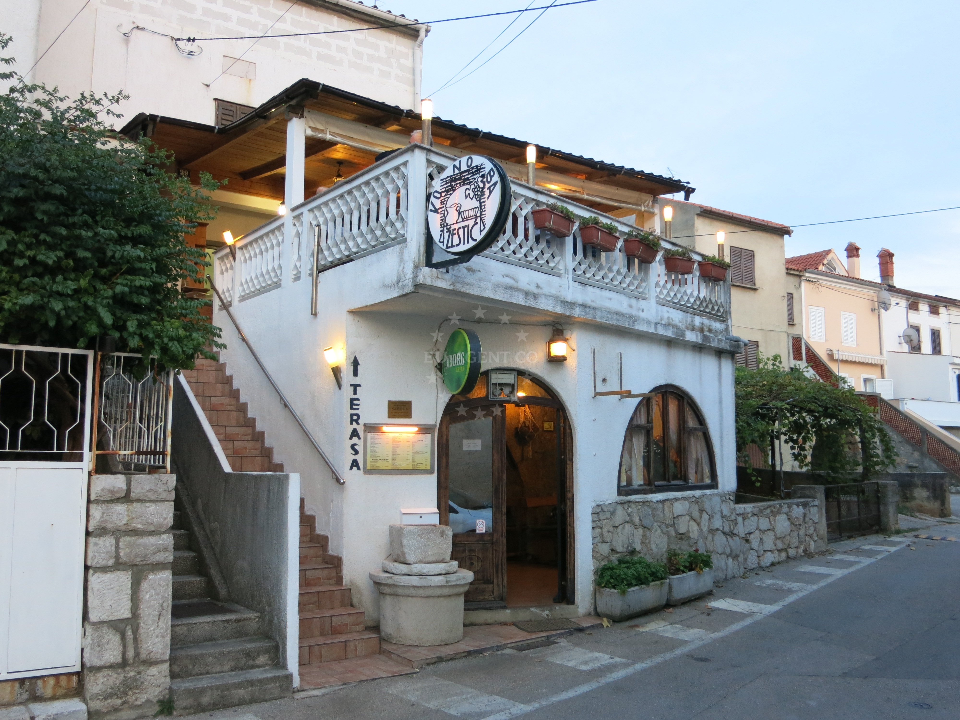 Konoba Zestic restaurant in Punat, Krk, offering traditional Croatian cuisine.