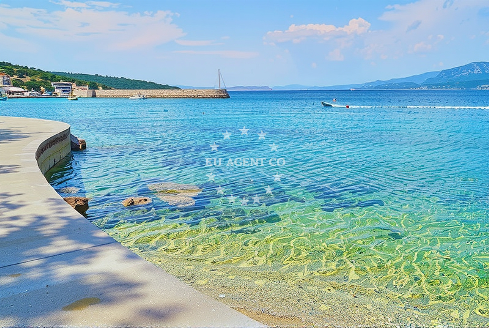Silo Beach near the restaurant in Šilo, Krk
