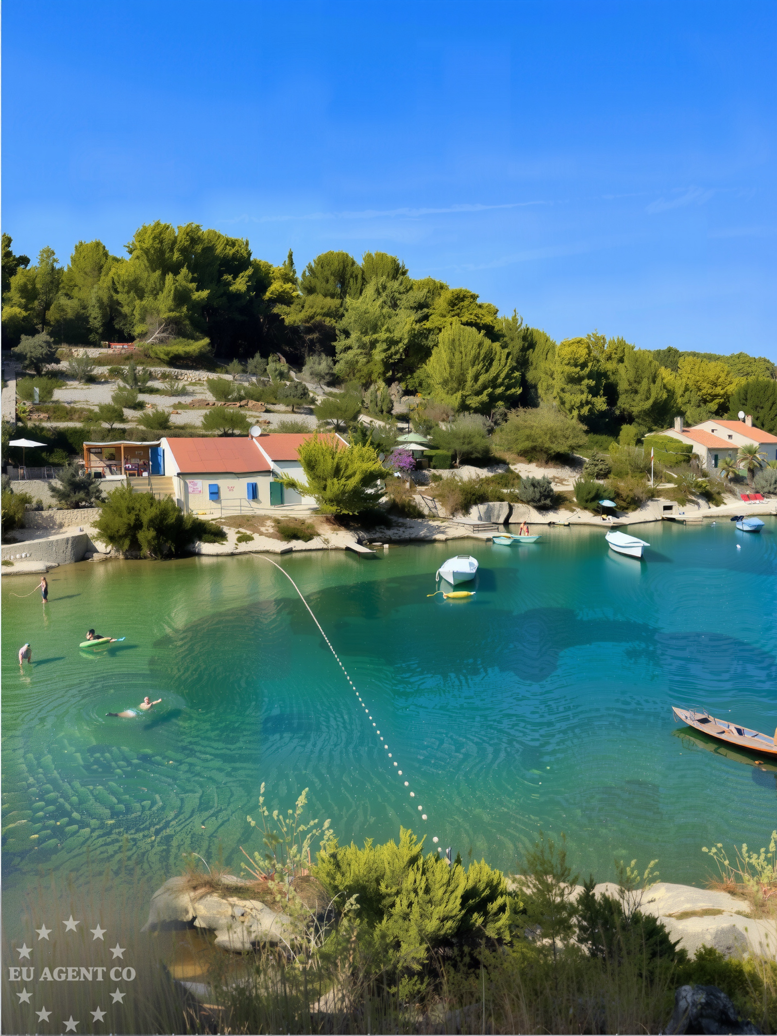 Nautical dining area with views of the island of Losinj