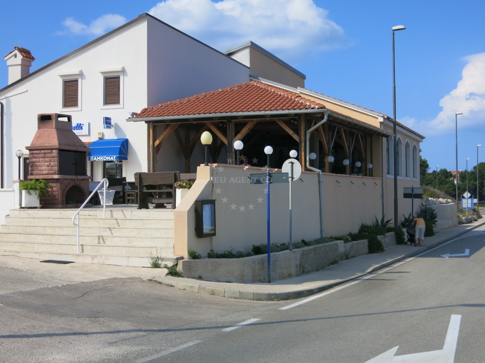 Dining area at Restaurant Kadin, Mali Losinj, Croatia with panoramic sea views
