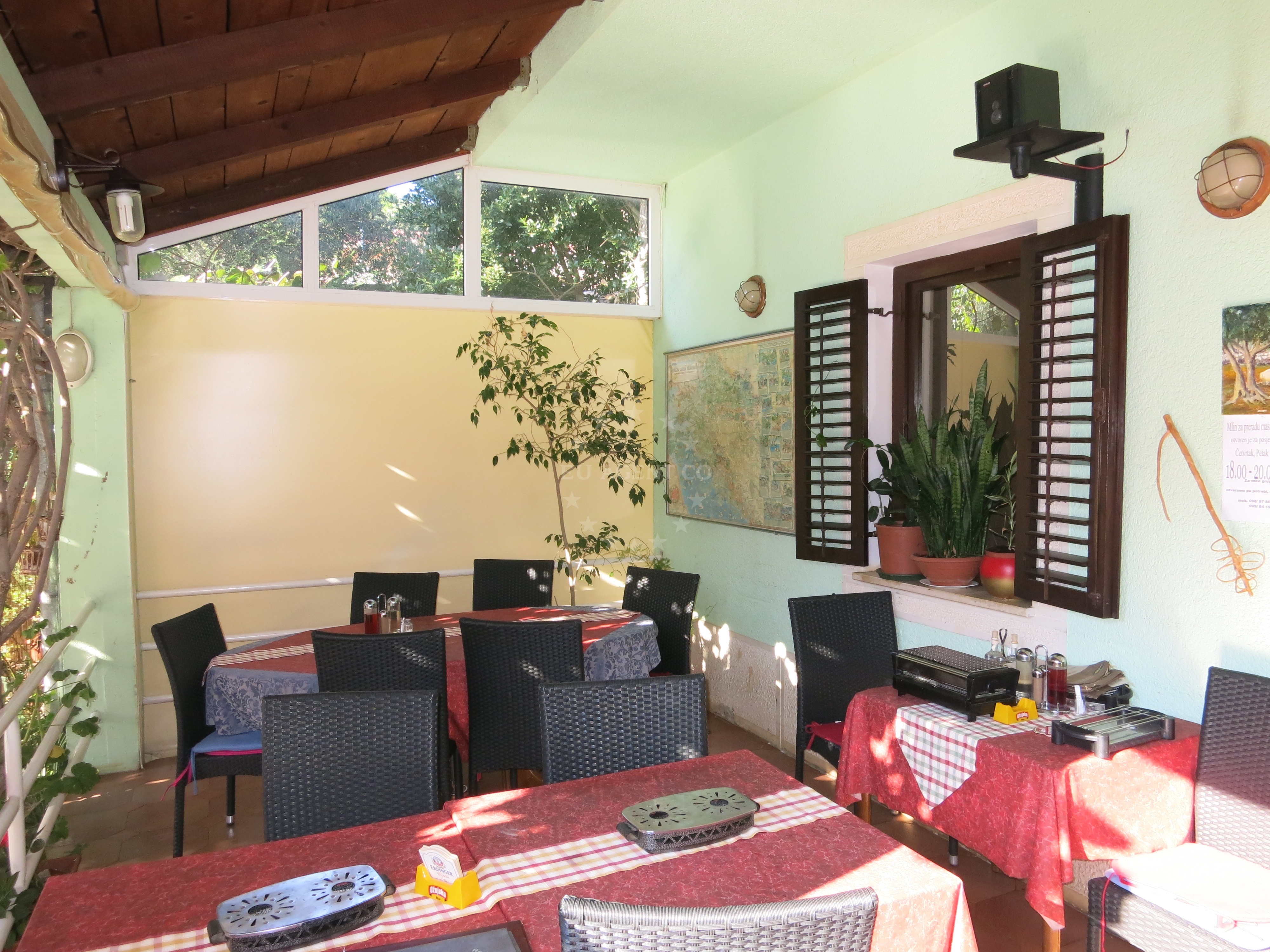 Interior of Ristorante Eki with traditional Croatian decor