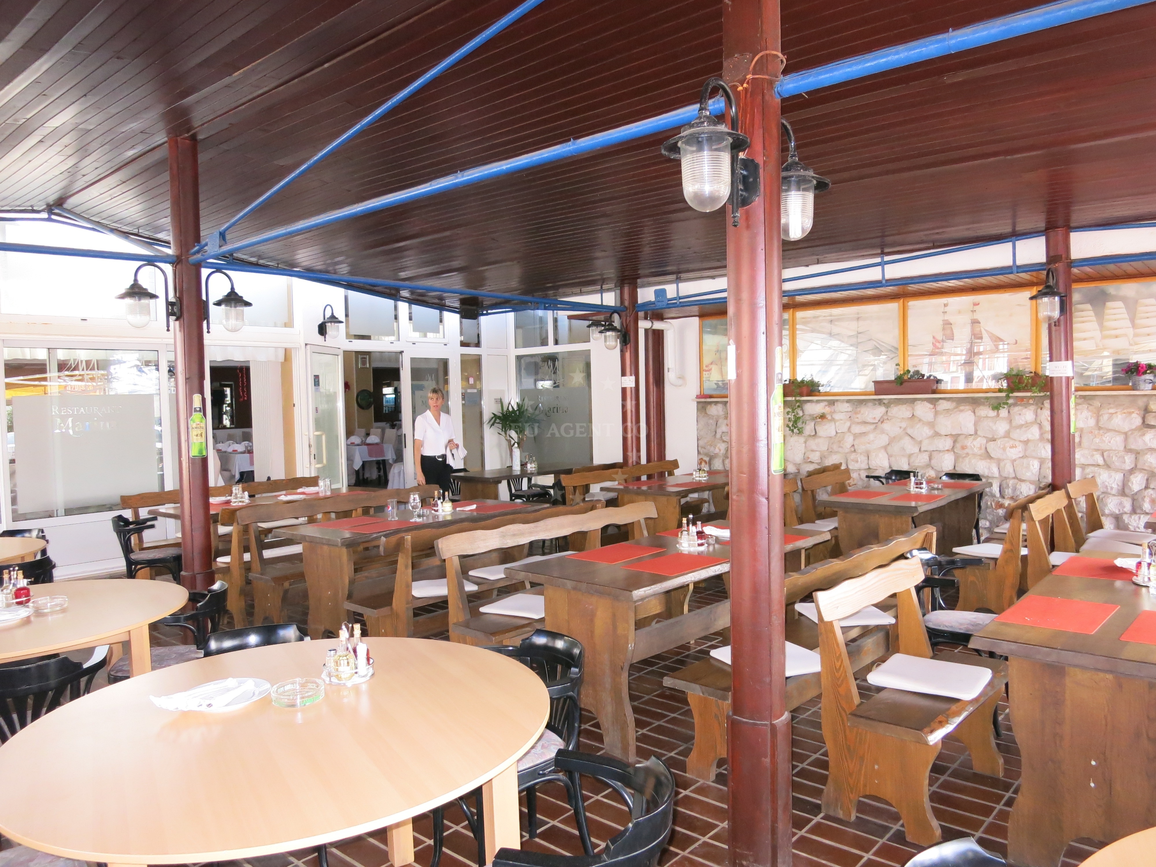 Restaurant exterior at Marina, Losinj, Croatia near Y/C Marina Mali Lošinj