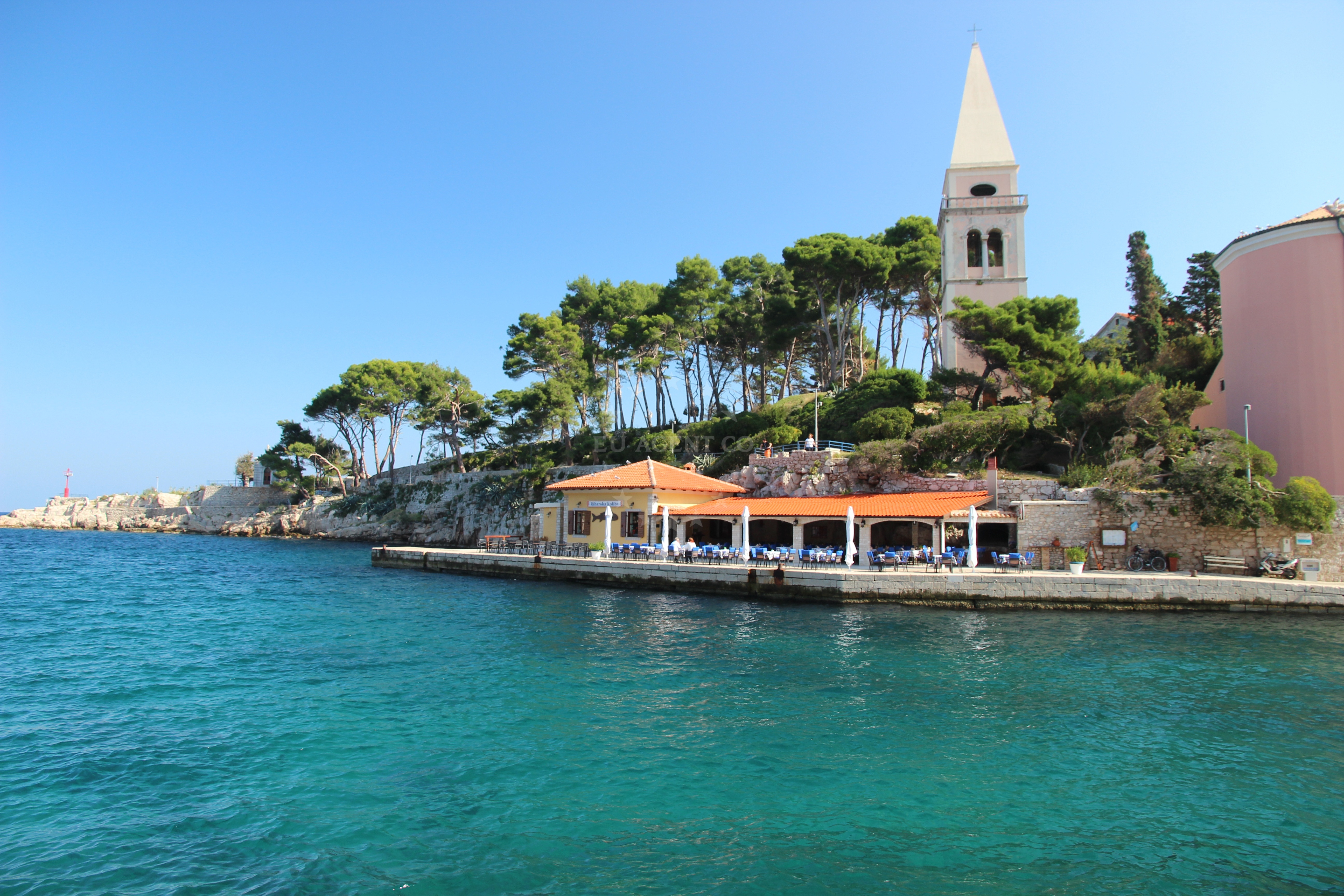 Ribarska Koliba Restaurant with a view of the Adriatic Sea