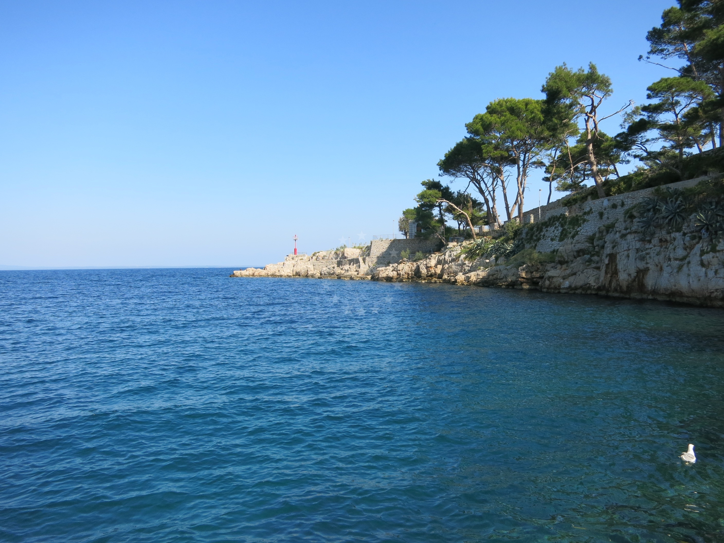 Exterior of Ribarska Koliba Restaurant on the coast of Veli Lošinj