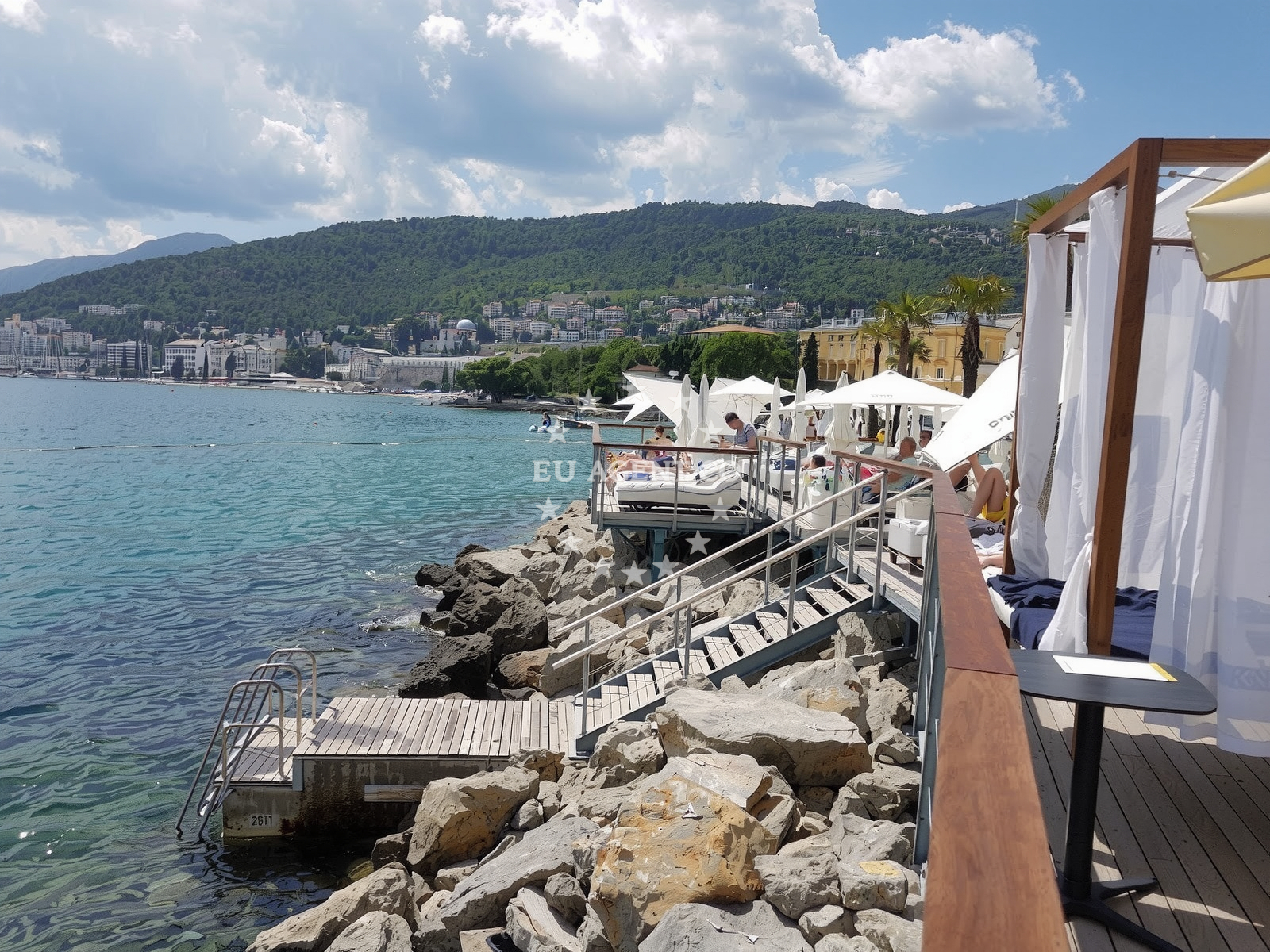 Bevanda Restaurant overlooking the water in Opatija, Croatia
